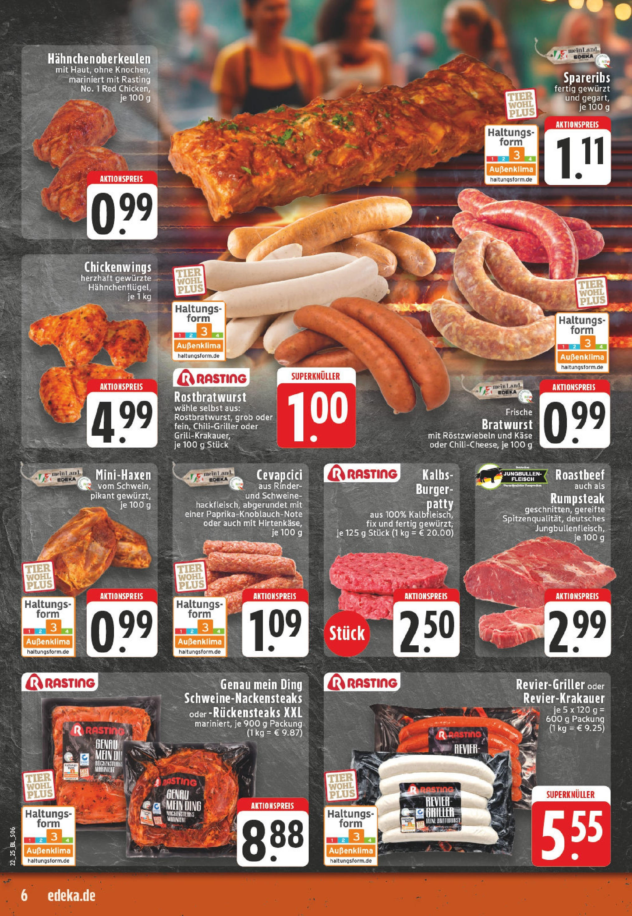Edeka prospekt Hattingen-Holthausen (ab 25.05.2025) » Angebote Online | Seite: 6 | Produkte: Rumpsteak, Bratwurst, Burger, Griller Edeka prospekt Hattingen-Holthausen (ab 25.05.2025) » Angebote Online | Seite: 6 | Produkte: Rumpsteak, Bratwurst, Burger, Griller