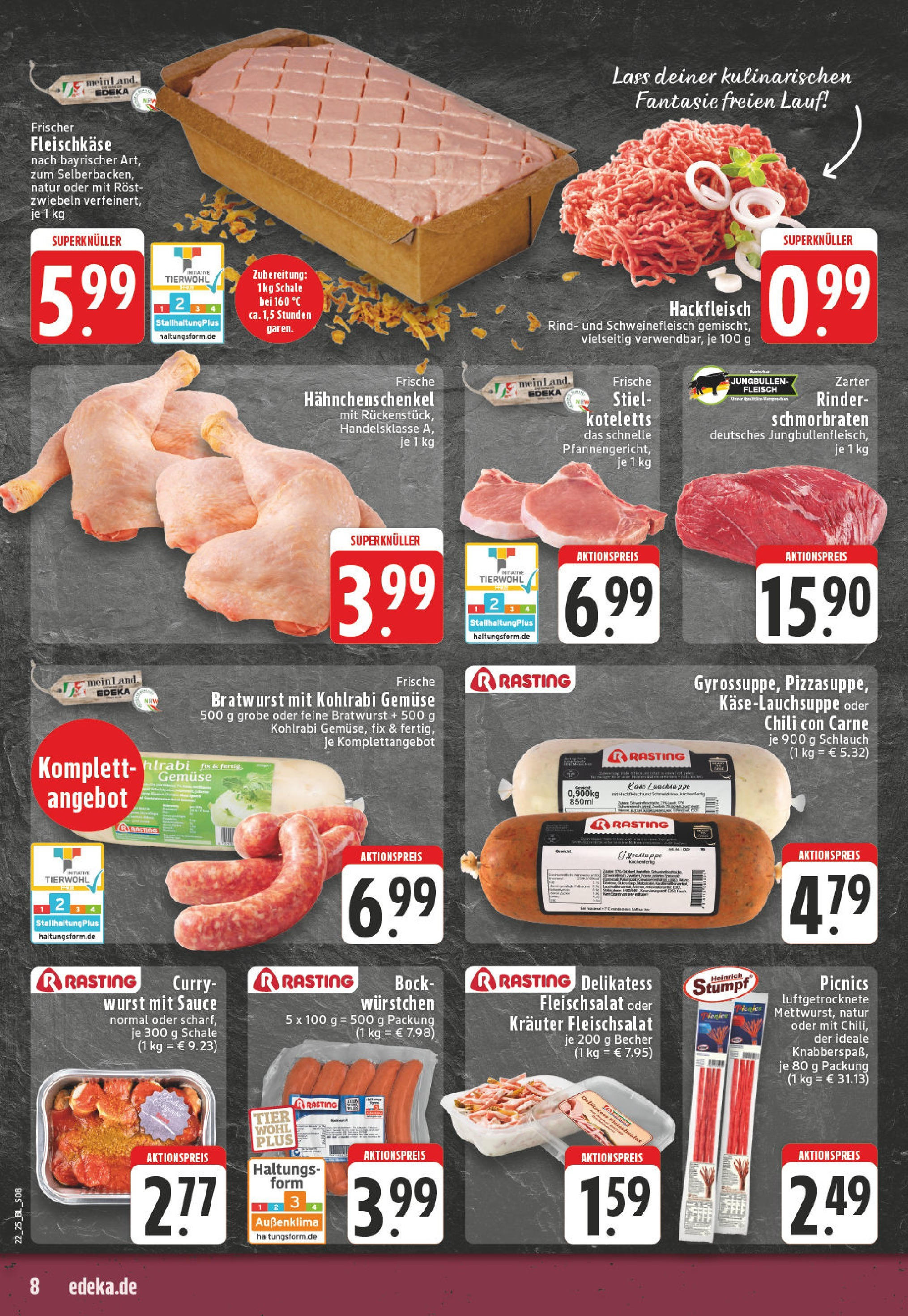 Edeka prospekt Hattingen-Holthausen (ab 25.05.2025) » Angebote Online | Seite: 8 | Produkte: Zwiebeln, Gemüse, Wurst, Chili Edeka prospekt Hattingen-Holthausen (ab 25.05.2025) » Angebote Online | Seite: 8 | Produkte: Zwiebeln, Gemüse, Wurst, Chili