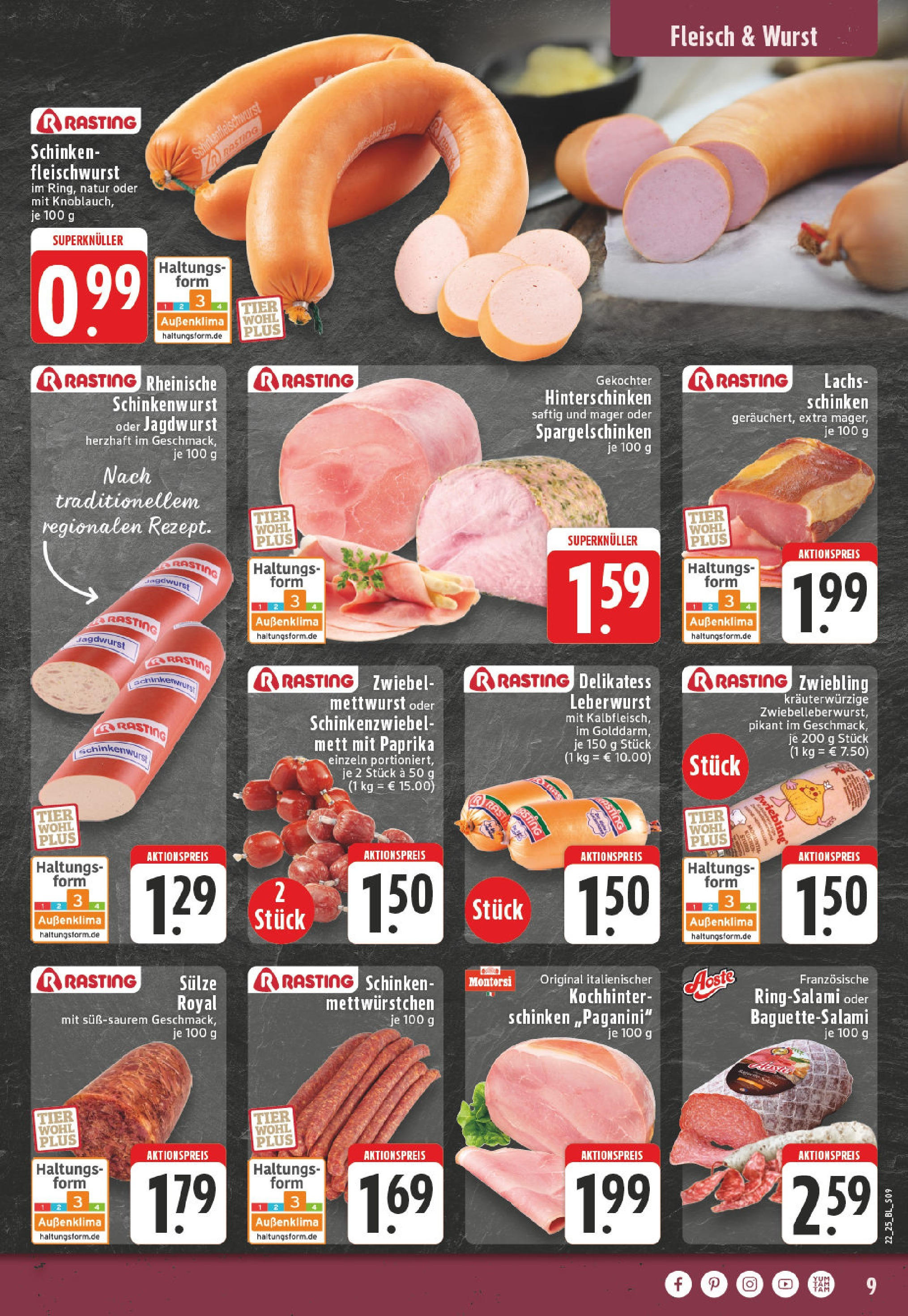 Edeka prospekt Hattingen-Holthausen (ab 25.05.2025) » Angebote Online | Seite: 9 | Produkte: Paprika, Salami, Schinken, Fleisch Edeka prospekt Hattingen-Holthausen (ab 25.05.2025) » Angebote Online | Seite: 9 | Produkte: Paprika, Salami, Schinken, Fleisch