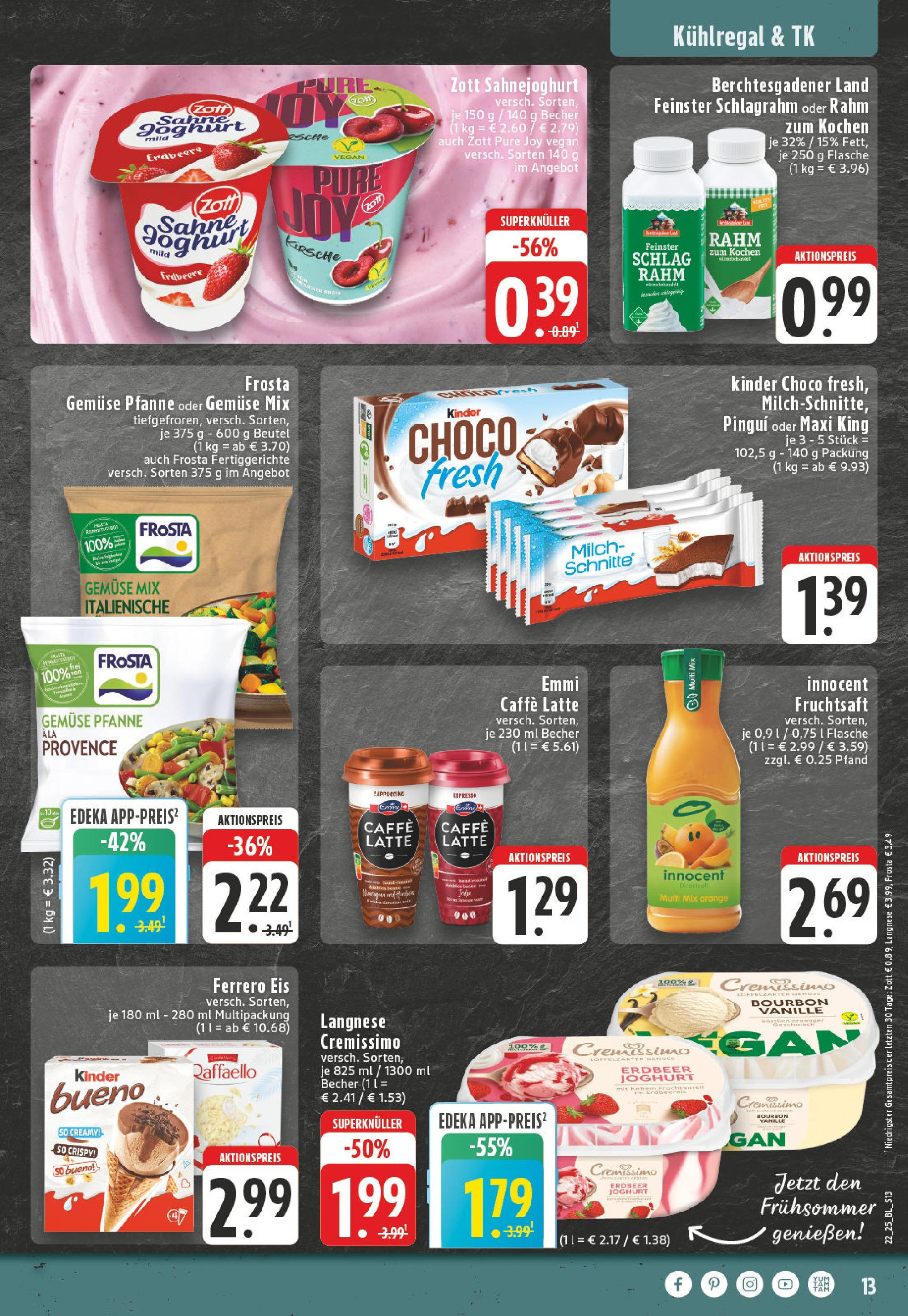 Edeka prospekt Hattingen-Holthausen (ab 25.05.2025) » Angebote Online | Seite: 13 | Produkte: Raffaello, Langnese, Milch, Gemüse Edeka prospekt Hattingen-Holthausen (ab 25.05.2025) » Angebote Online | Seite: 13 | Produkte: Raffaello, Langnese, Milch, Gemüse