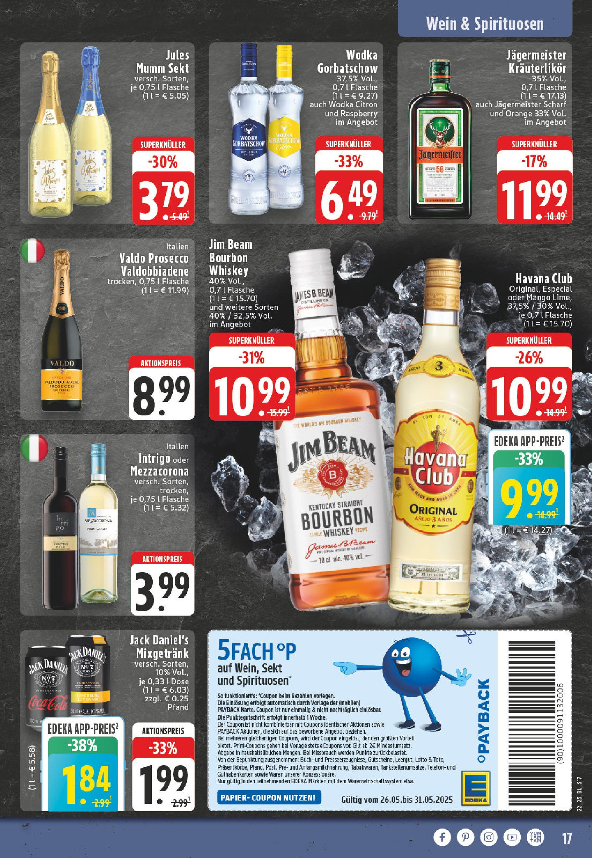Edeka prospekt Hattingen-Holthausen (ab 25.05.2025) » Angebote Online | Seite: 17 | Produkte: Mumm sekt, Jules mumm, Vodka, Wodka Edeka prospekt Hattingen-Holthausen (ab 25.05.2025) » Angebote Online | Seite: 17 | Produkte: Mumm sekt, Jules mumm, Vodka, Wodka