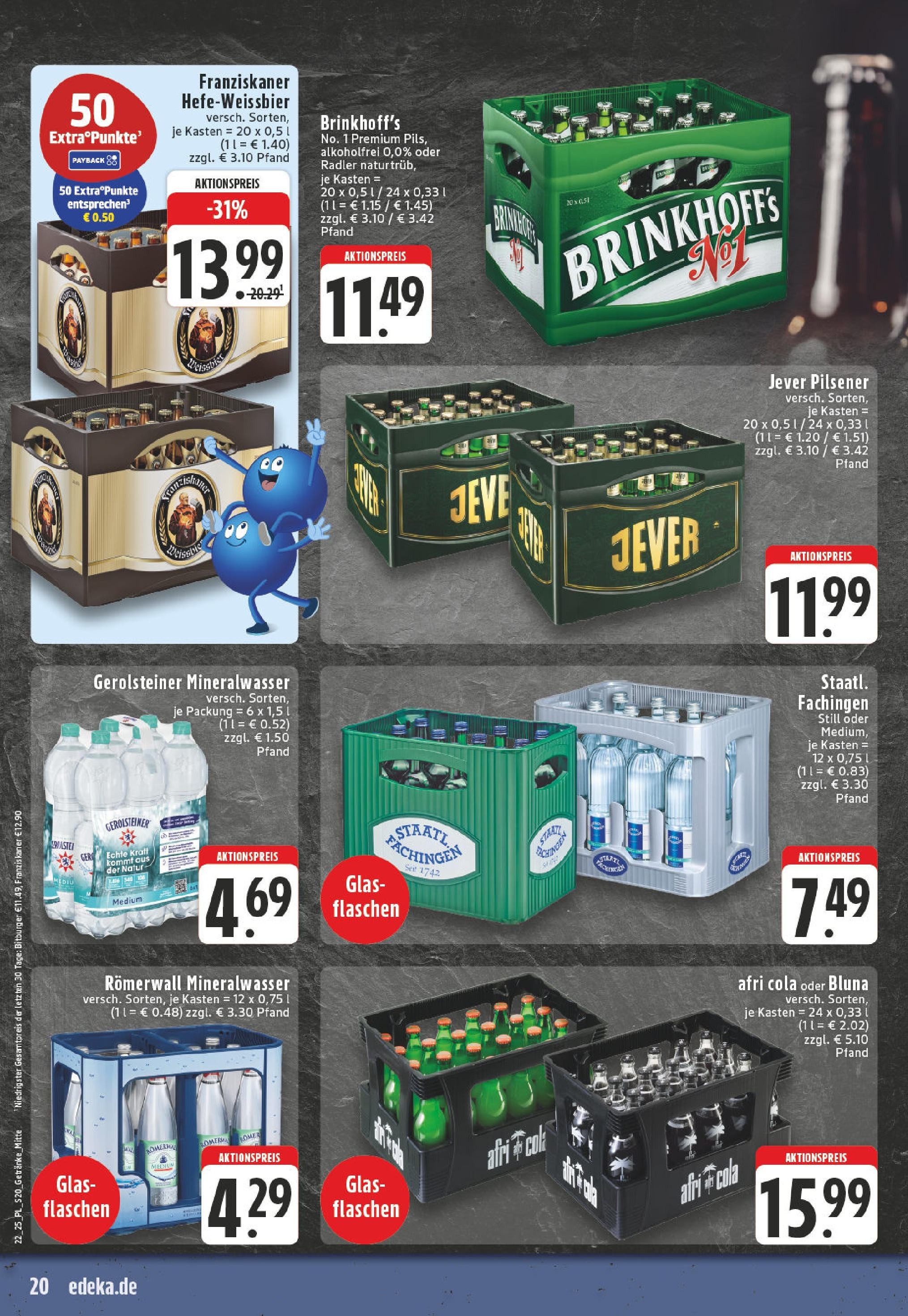 Edeka prospekt Castrop-Rauxel (ab 25.05.2025) » Angebote Online | Seite: 20 | Produkte: Franziskaner, Cola, Radler, Jever Edeka prospekt Castrop-Rauxel (ab 25.05.2025) » Angebote Online | Seite: 20 | Produkte: Franziskaner, Cola, Radler, Jever