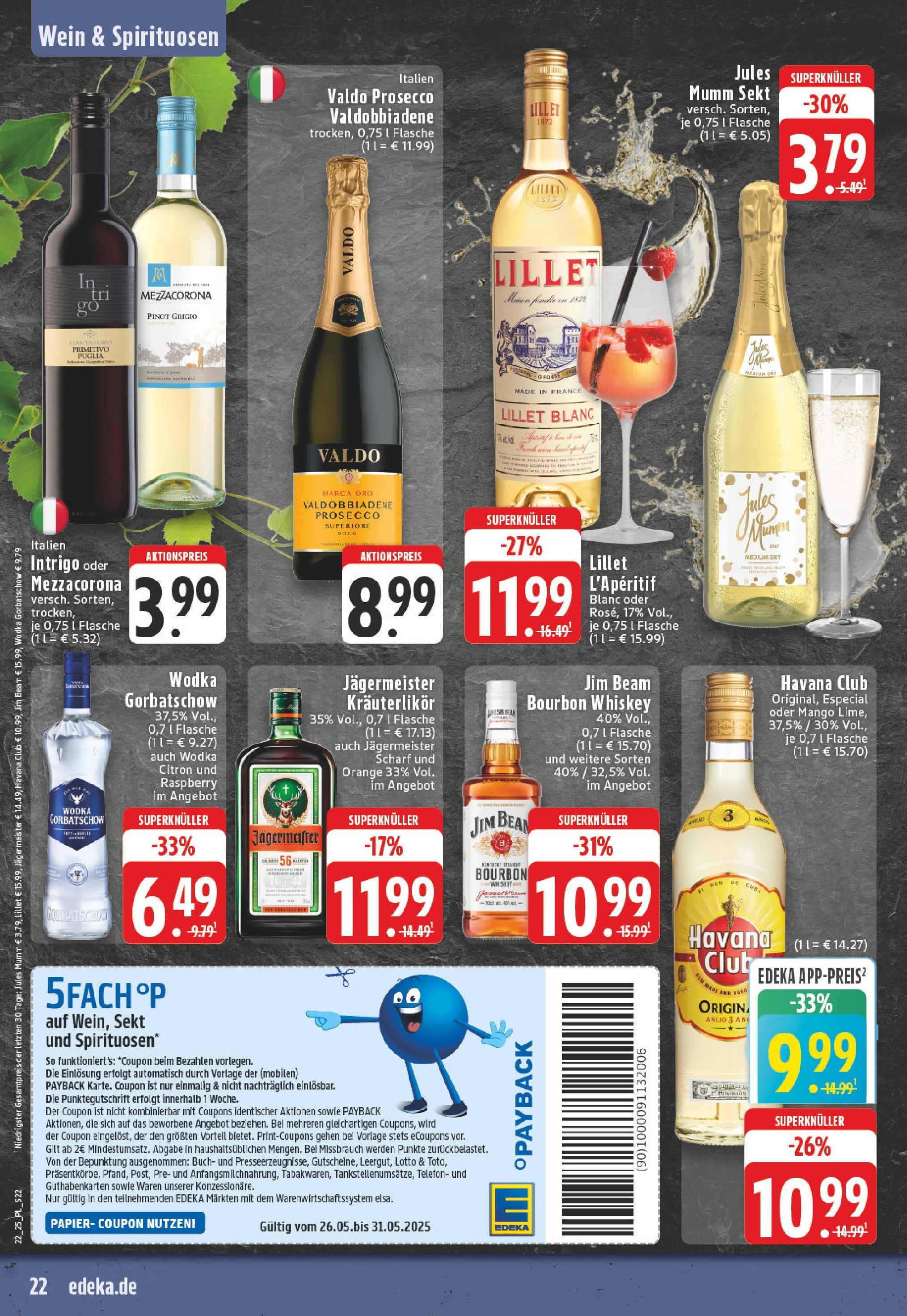 Edeka prospekt Castrop-Rauxel (ab 25.05.2025) » Angebote Online | Seite: 22 | Produkte: Havana club, Jim beam, Lillet, Jägermeister Edeka prospekt Castrop-Rauxel (ab 25.05.2025) » Angebote Online | Seite: 22 | Produkte: Havana club, Jim beam, Lillet, Jägermeister