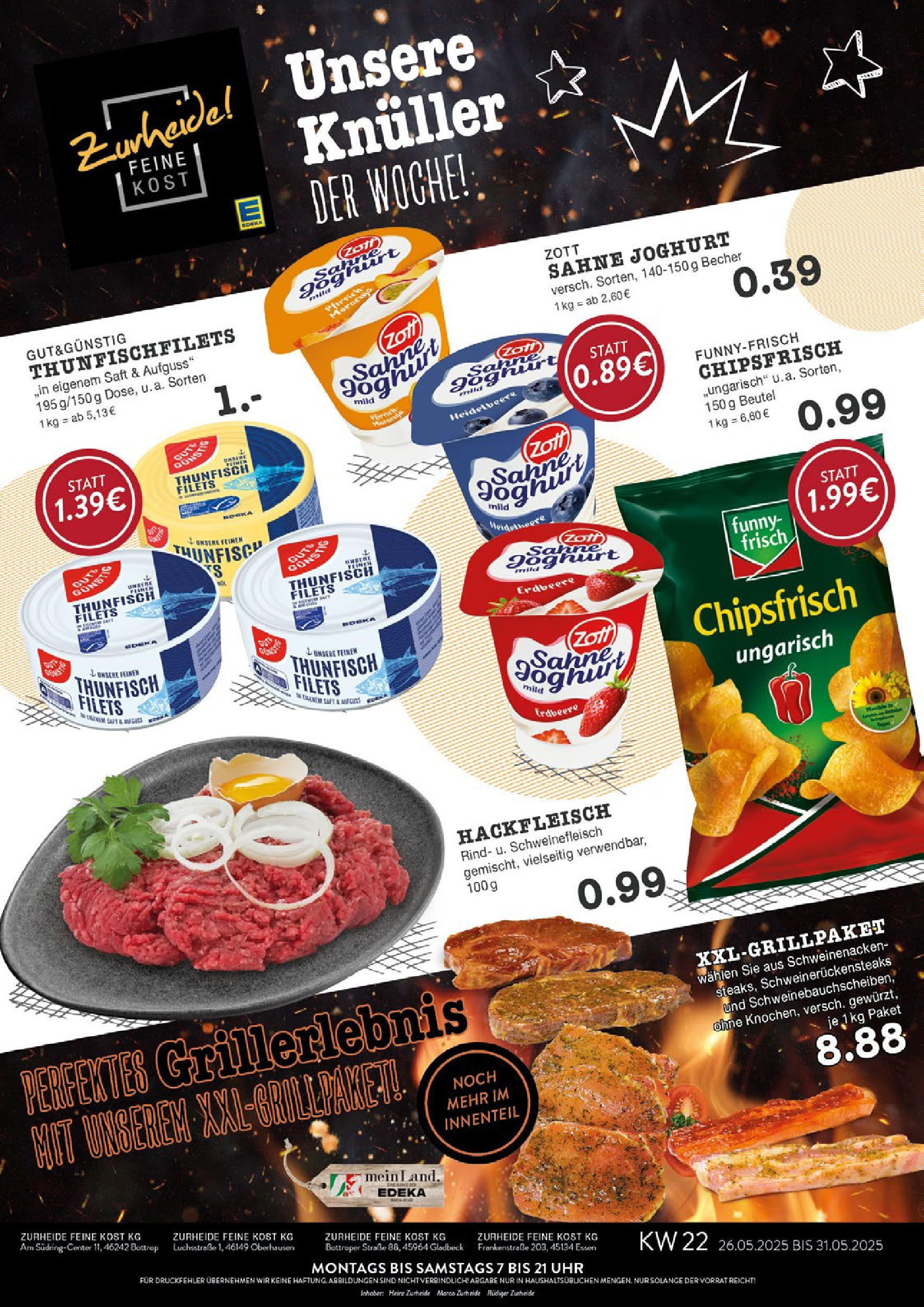 EDEKA Prospekt ab 25.05.2025 - Prospekt Bottrop Online Vorschau von dem Prospekt des Geschäftes Edeka, gültig ab dem 25.05.2025