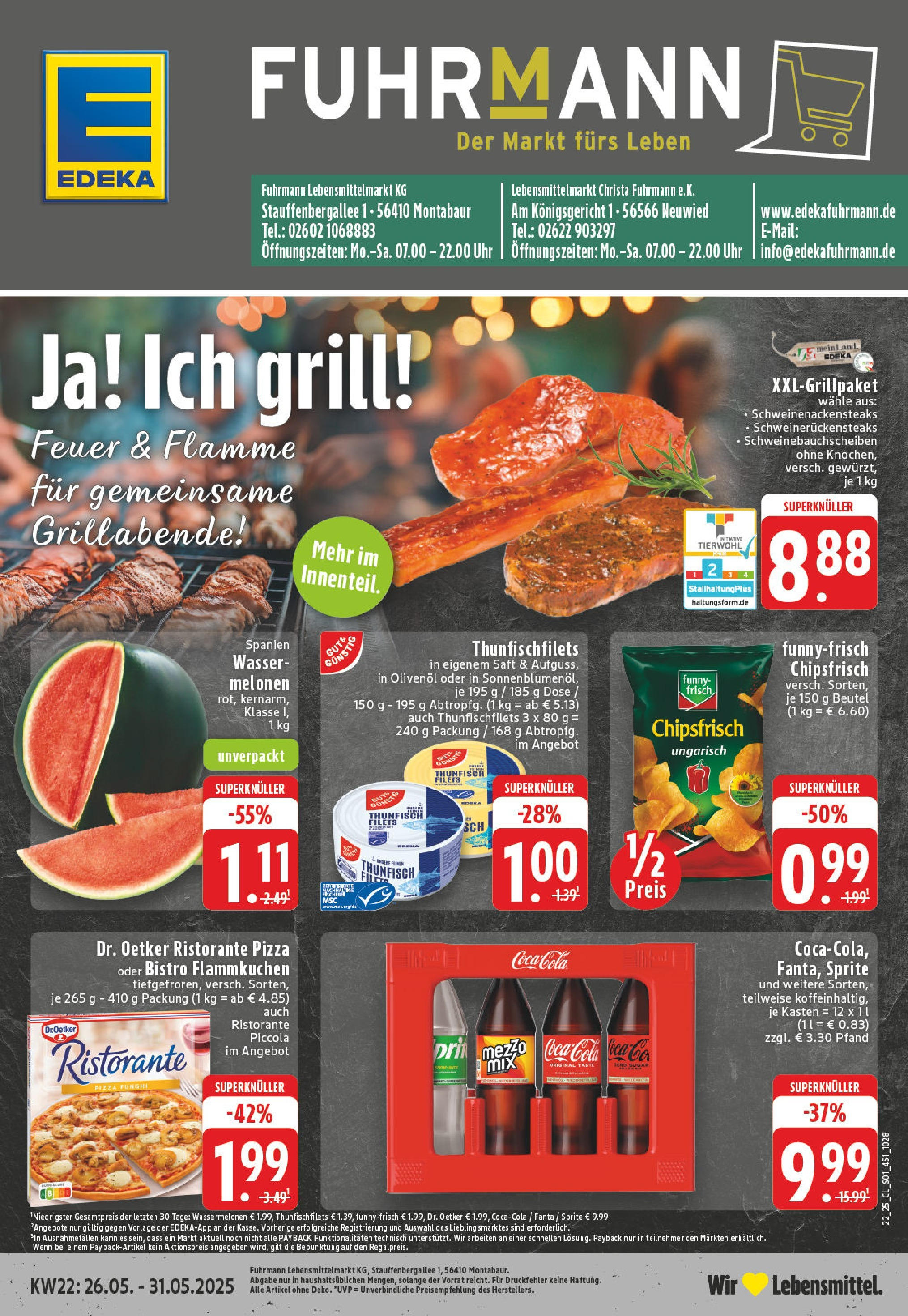 Edeka prospekt Montabaur	 (ab 25.05.2025) » Angebote Online | Seite: 1 | Produkte: Sprite, Thunfisch, Saft, Chips