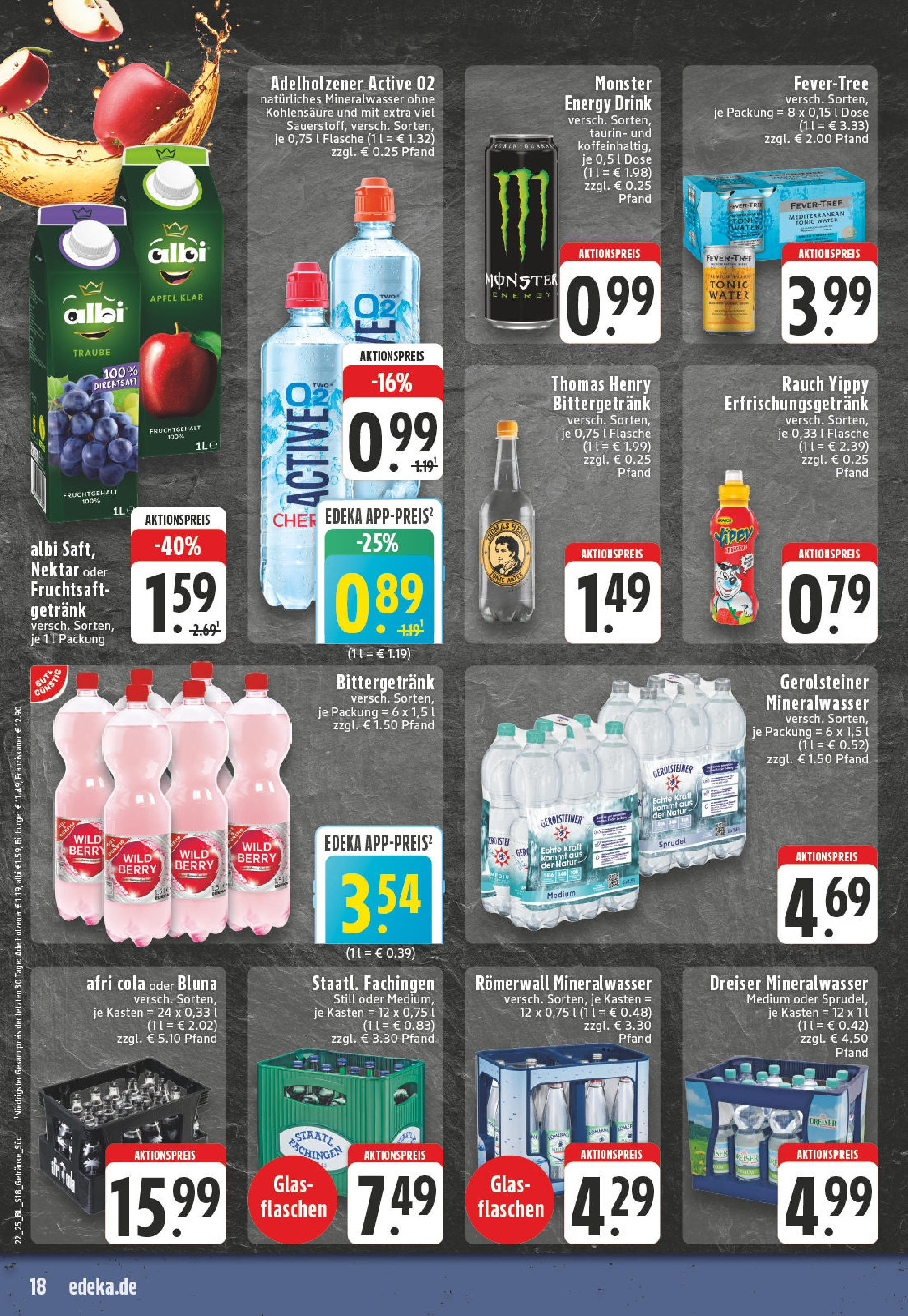 Edeka prospekt Köln-Longerich (ab 25.05.2025) » Angebote Online | Seite: 18 | Produkte: Energy, Adelholzener, Äpfel, Monster Edeka prospekt Köln-Longerich (ab 25.05.2025) » Angebote Online | Seite: 18 | Produkte: Energy, Adelholzener, Äpfel, Monster