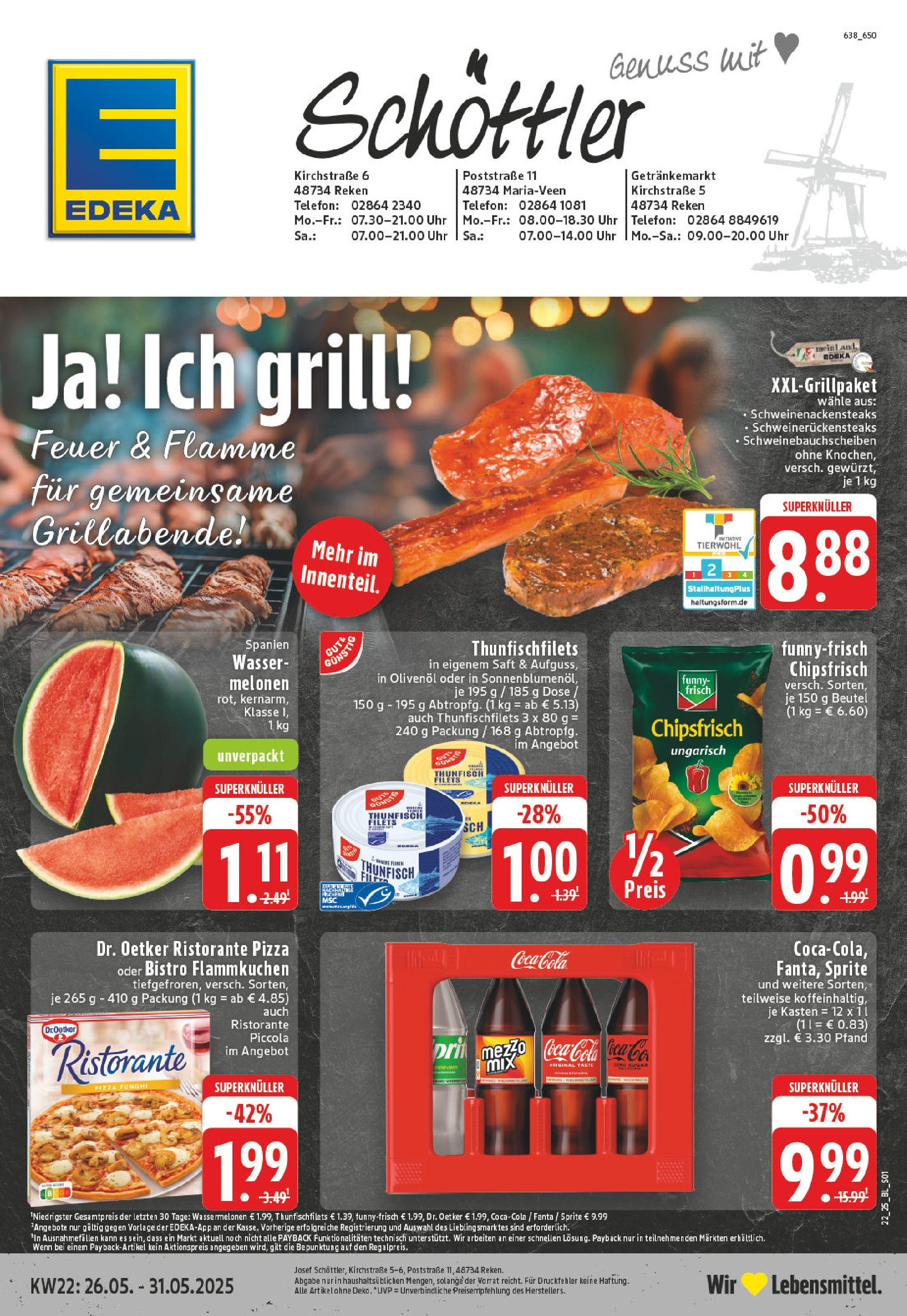EDEKA Prospekt ab 25.05.2025 - Prospekt Reken Online Vorschau von dem Prospekt des Geschäftes Edeka, gültig ab dem 25.05.2025