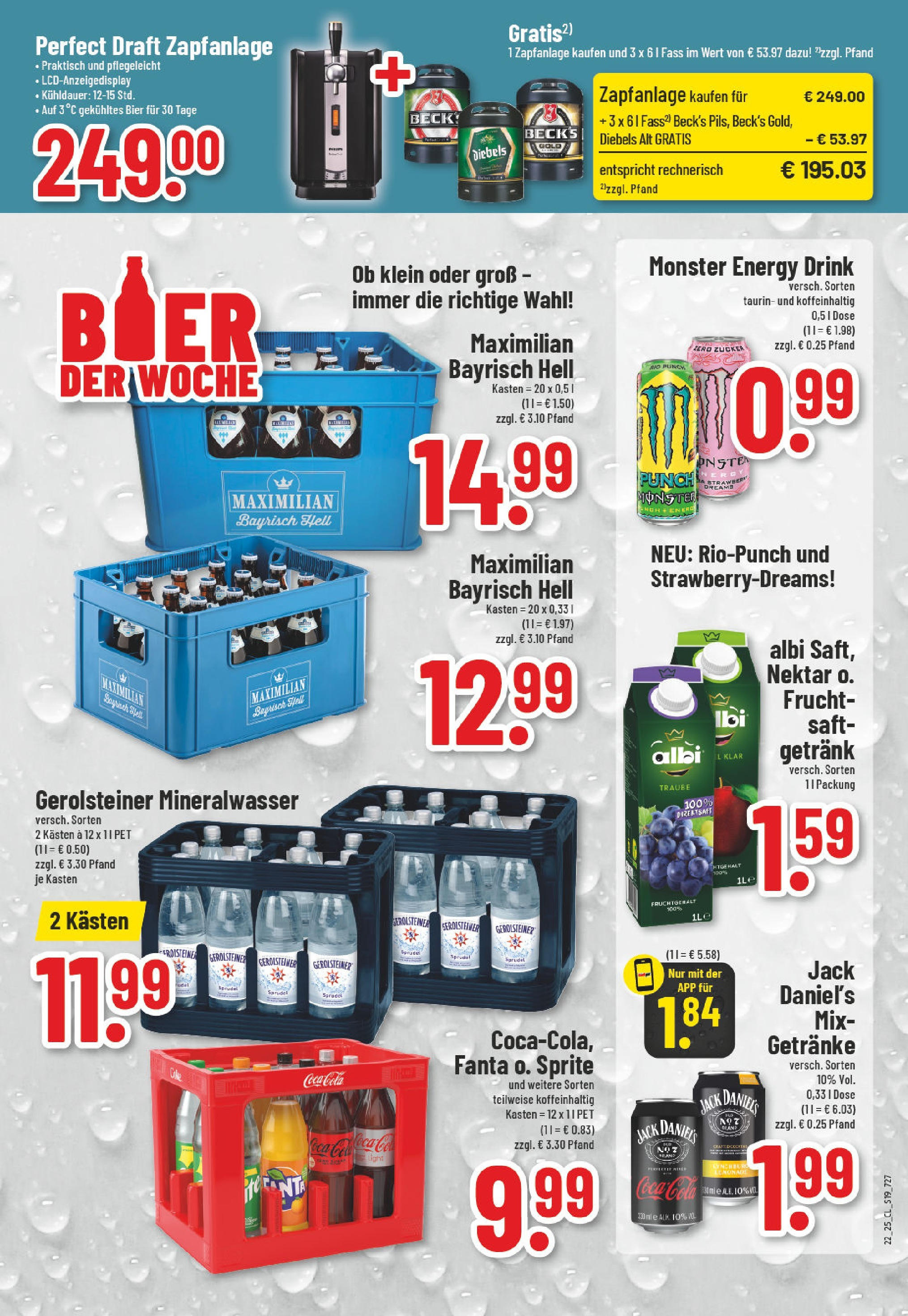 Edeka prospekt Weilerswist	 (ab 25.05.2025) » Angebote Online | Seite: 19 | Produkte: Sprite, Energy, Mineralwasser, Diebels