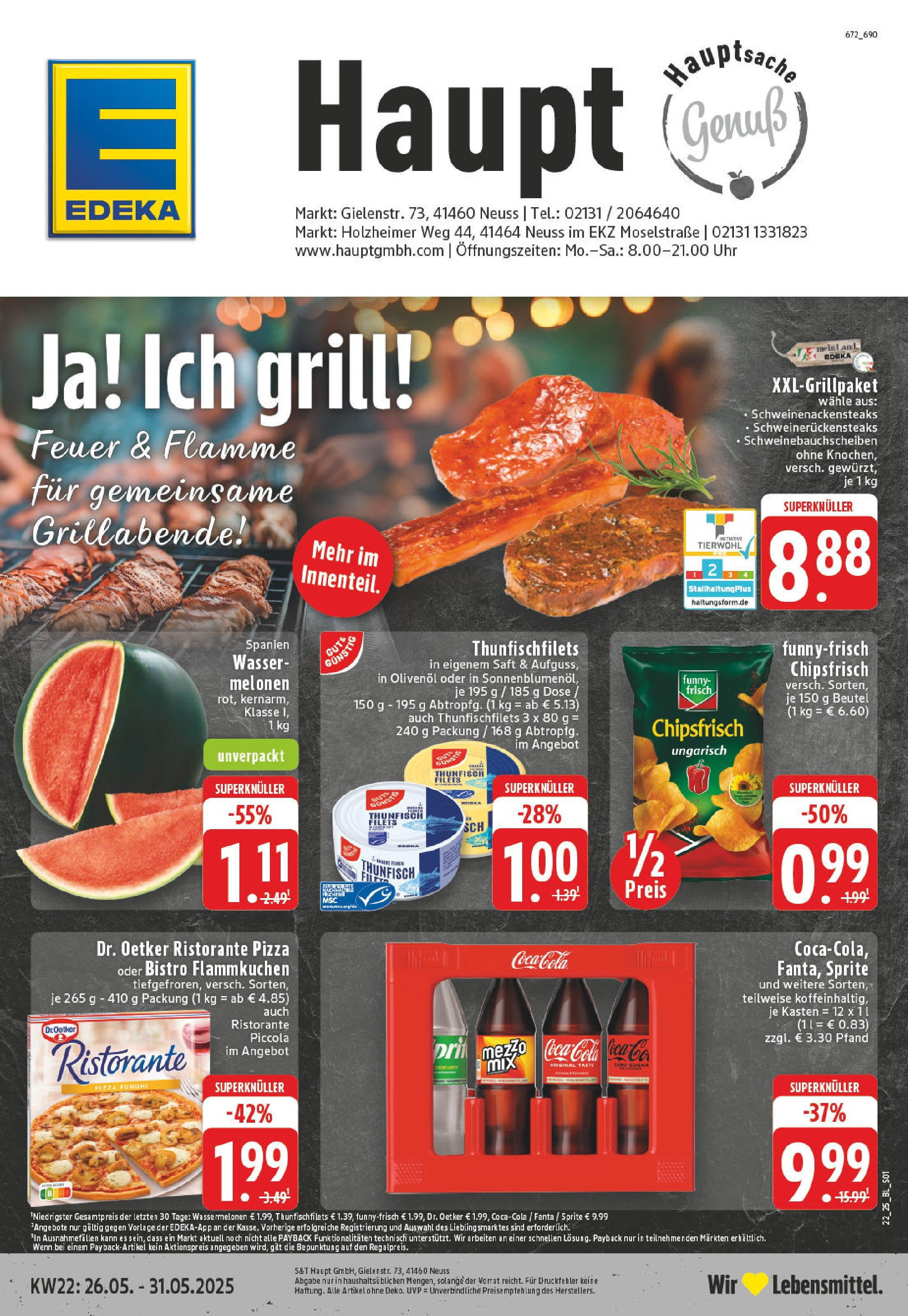 EDEKA Prospekt ab 25.05.2025 - Prospekt Neuss Online Vorschau von dem Prospekt des Geschäftes Edeka, gültig ab dem 25.05.2025