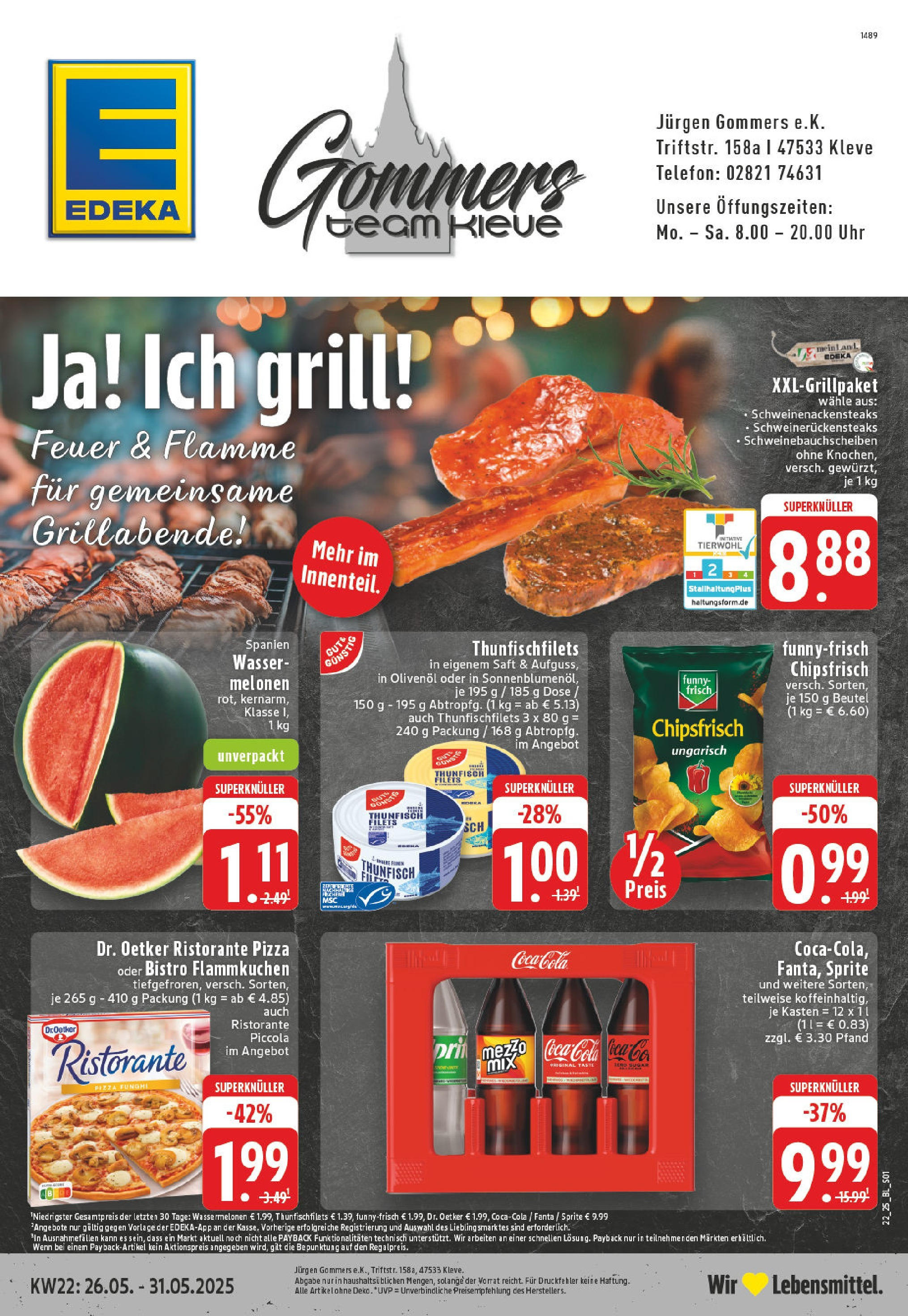 EDEKA Prospekt ab 25.05.2025 - Prospekt Kleve Online Vorschau von dem Prospekt des Geschäftes Edeka, gültig ab dem 25.05.2025