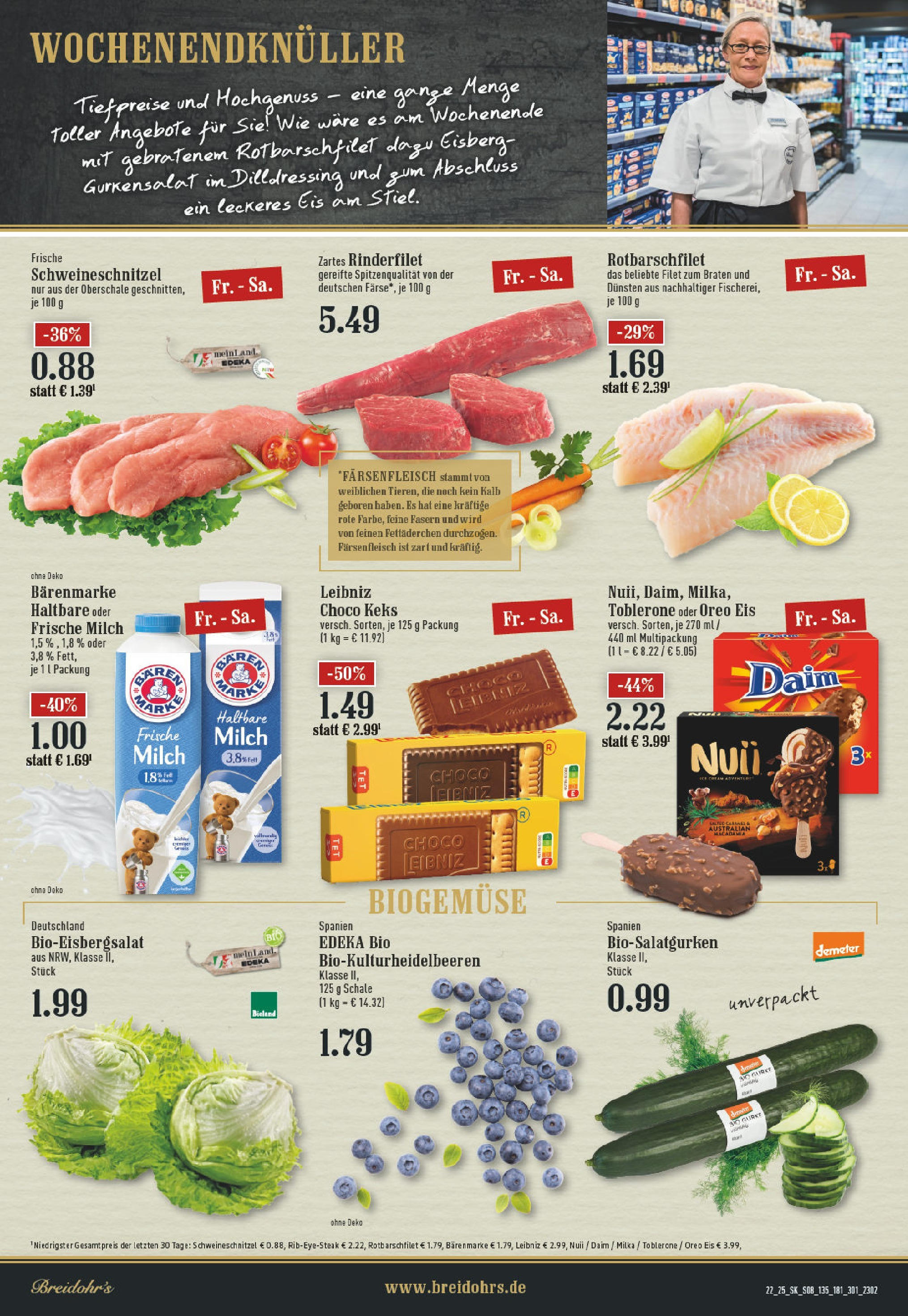 Edeka prospekt Rösrath	 (ab 25.05.2025) » Angebote Online | Seite: 8 | Produkte: Milch, Rinderfilet, Milka, Eis
