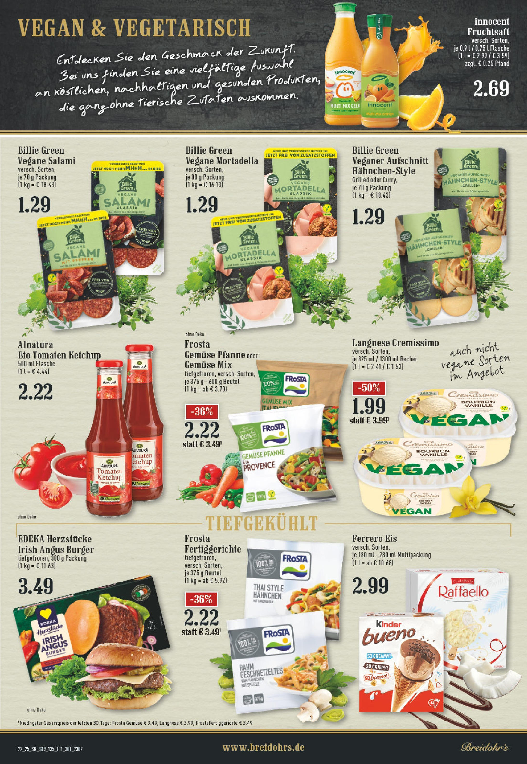 Edeka prospekt Rösrath	 (ab 25.05.2025) » Angebote Online | Seite: 9 | Produkte: Langnese cremissimo, Frosta, Fertiggerichte, Eis