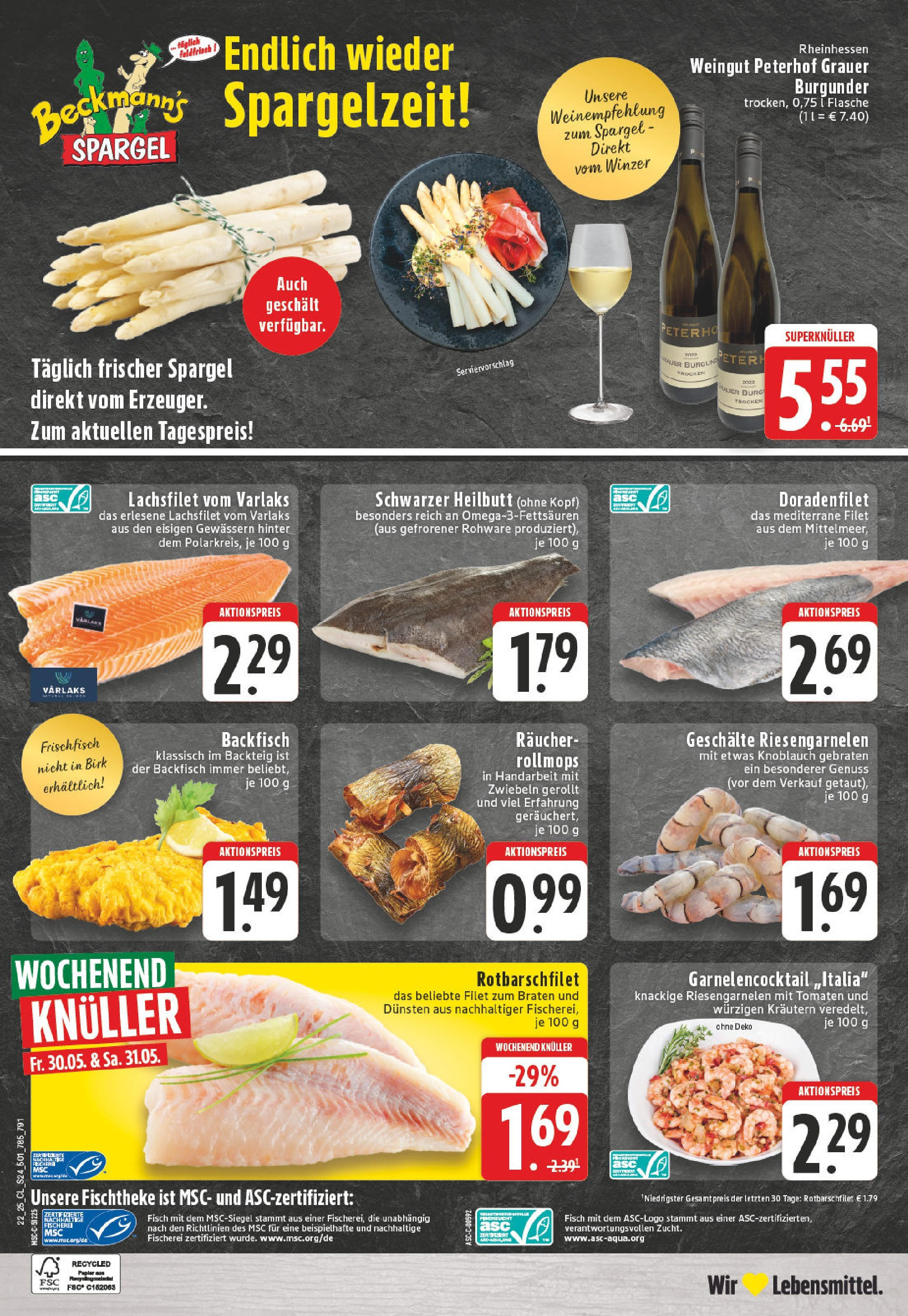 Edeka prospekt Siegburg (ab 25.05.2025) » Angebote Online | Seite: 24 | Produkte: Tomaten, Spargel, Fisch, Knoblauch Edeka prospekt Siegburg (ab 25.05.2025) » Angebote Online | Seite: 24 | Produkte: Tomaten, Spargel, Fisch, Knoblauch