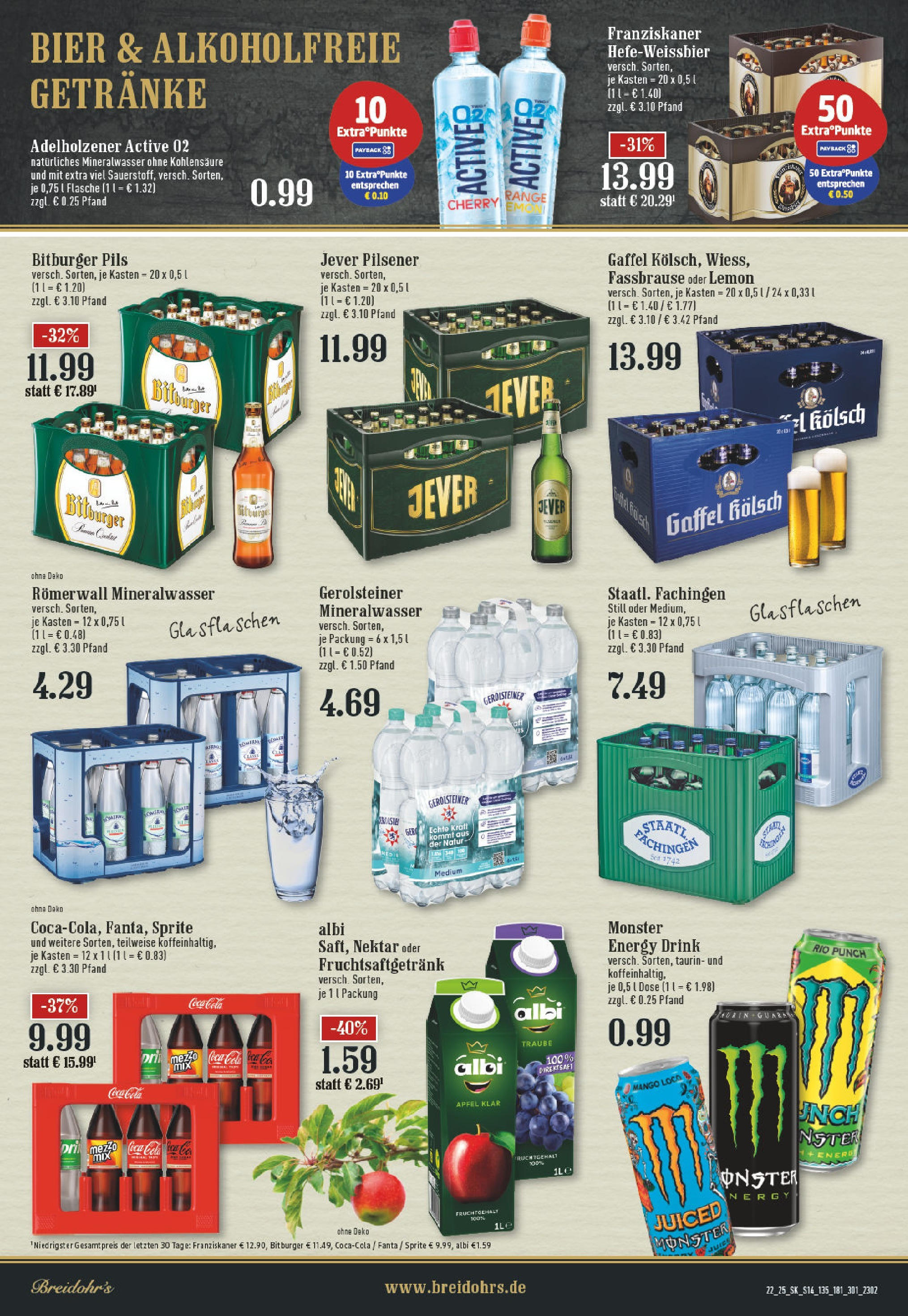 Edeka prospekt Rösrath	 (ab 25.05.2025) » Angebote Online | Seite: 14 | Produkte: Bitburger, Adelholzener, Mango, Gerolsteiner