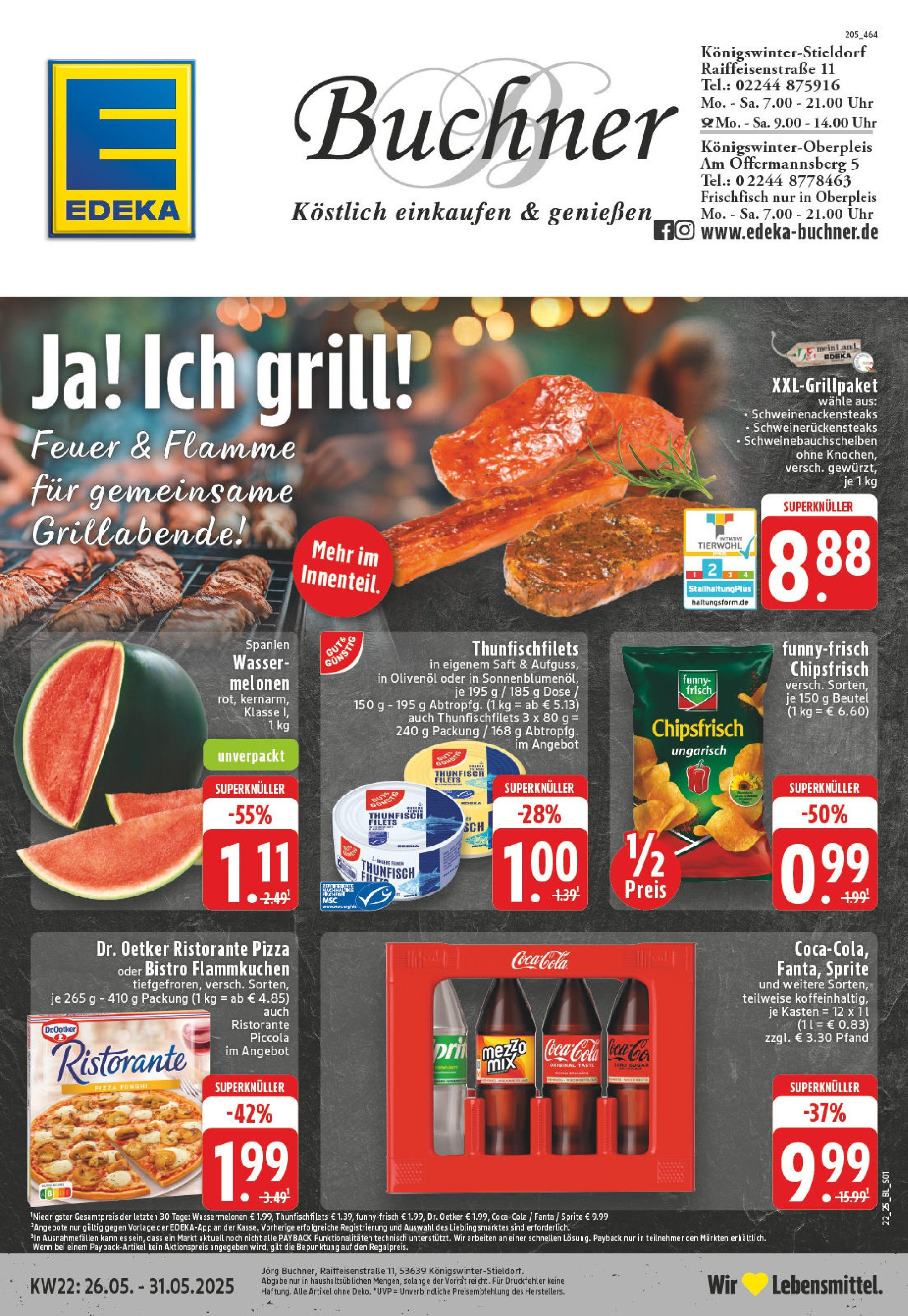 EDEKA Prospekt ab 25.05.2025 - Prospekt Königswinter-Stieldorf Online Vorschau von dem Prospekt des Geschäftes Edeka, gültig ab dem 25.05.2025