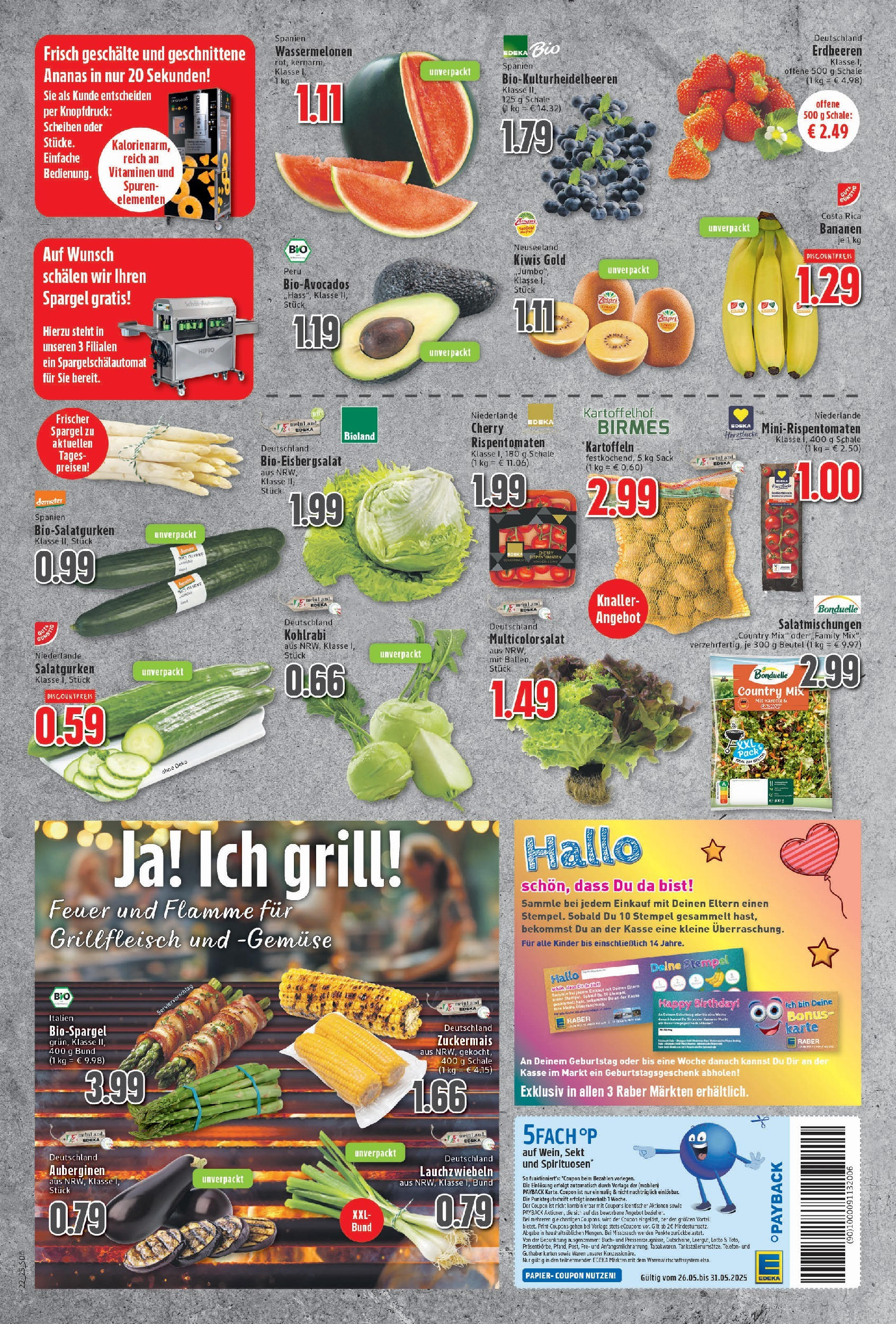 Edeka prospekt Neukirchen-Vluyn	 (ab 25.05.2025) » Angebote Online | Seite: 4 | Produkte: Grill, Bananen, Ananas, Kiwi