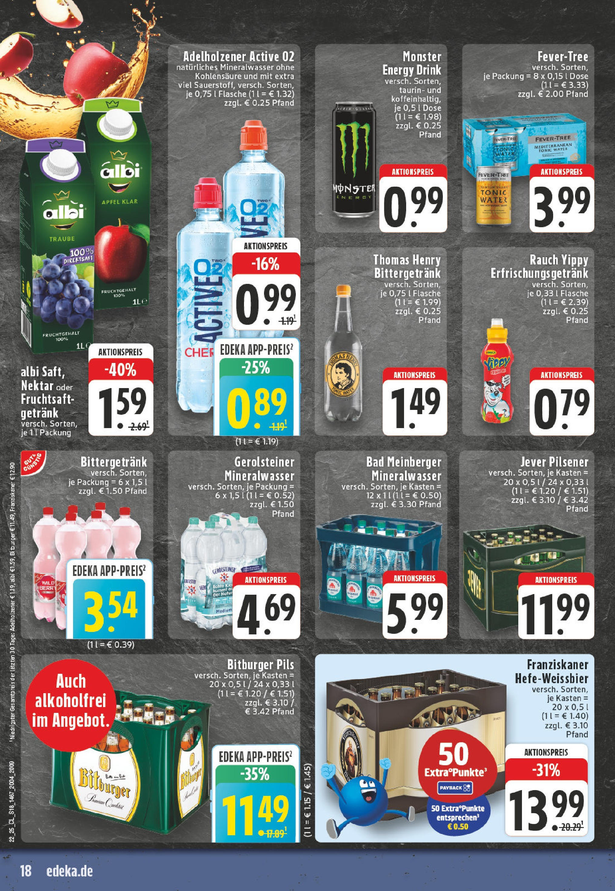 Edeka prospekt Erwitte	 (ab 25.05.2025) » Angebote Online | Seite: 18 | Produkte: Bitburger, Franziskaner, Bad, Mineralwasser