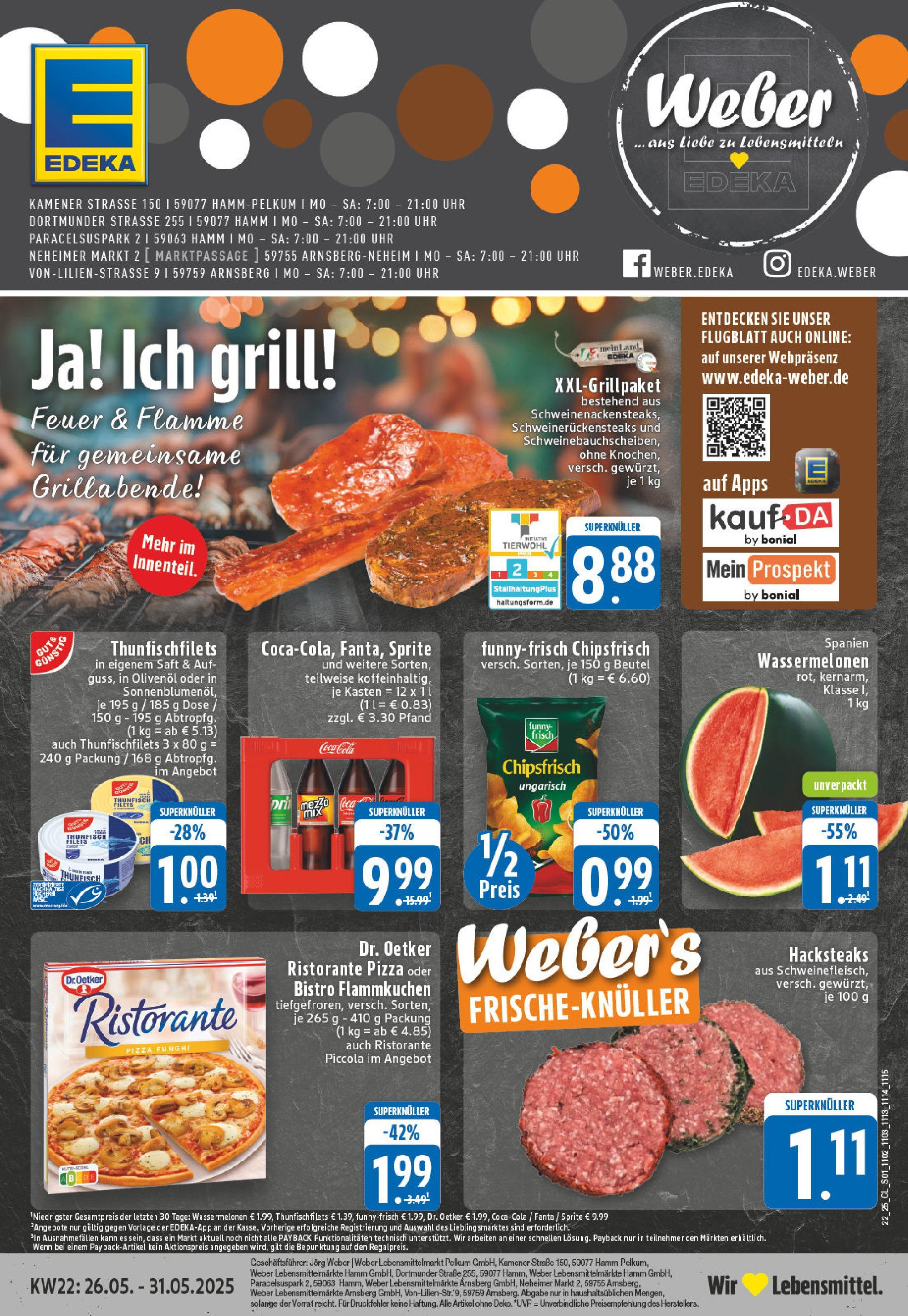 EDEKA Prospekt ab 25.05.2025 - Prospekt Hamm Online Vorschau von dem Prospekt des Geschäftes Edeka, gültig ab dem 25.05.2025