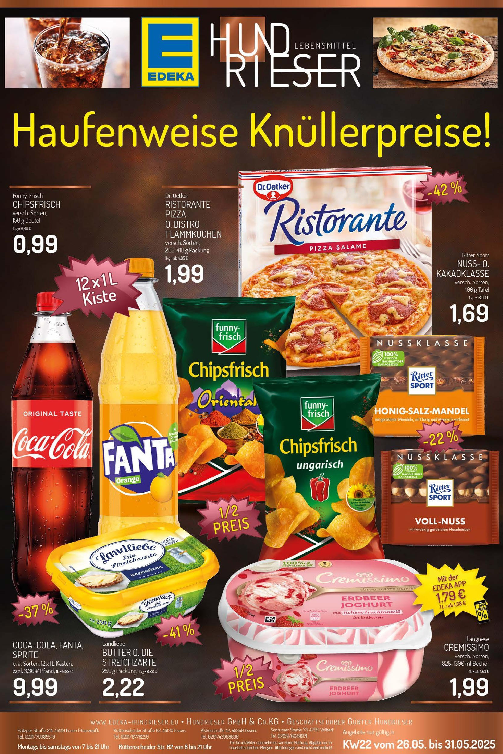 EDEKA Prospekt ab 25.05.2025 - Prospekt Essen - Rüttenscheid Online Vorschau von dem Prospekt des Geschäftes Edeka, gültig ab dem 25.05.2025