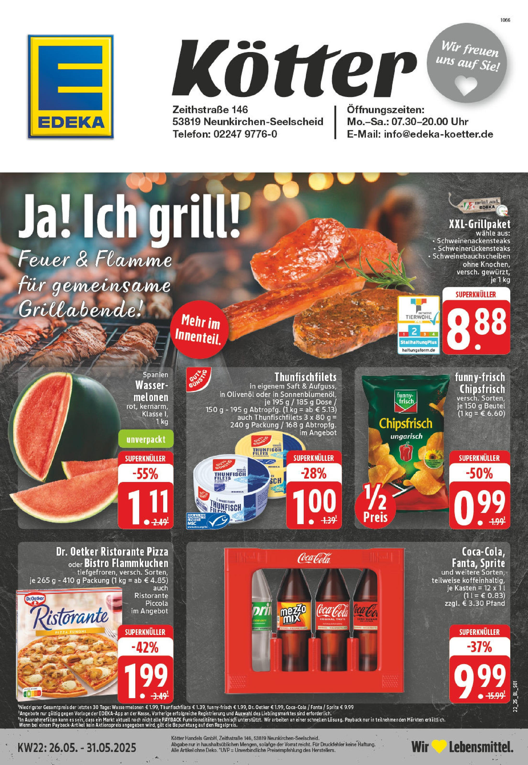 EDEKA Prospekt ab 25.05.2025 - Prospekt Neunkirchen - Seelscheid Online Vorschau von dem Prospekt des Geschäftes Edeka, gültig ab dem 25.05.2025
