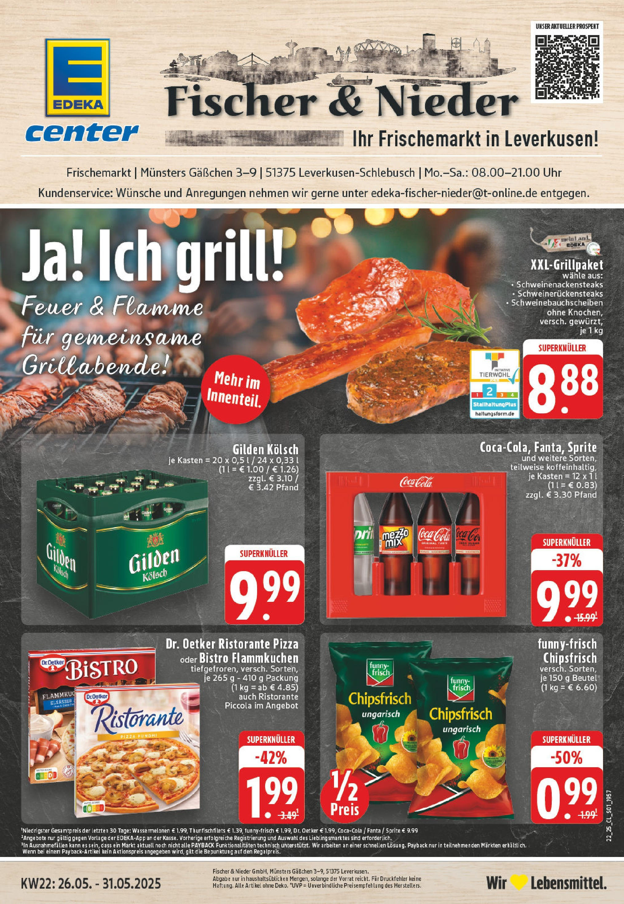 Edeka prospekt Leverkusen-Schlebusch	 (ab 25.05.2025) » Angebote Online | Seite: 1 | Produkte: Ristorante, Grill, Sprite, Uhr