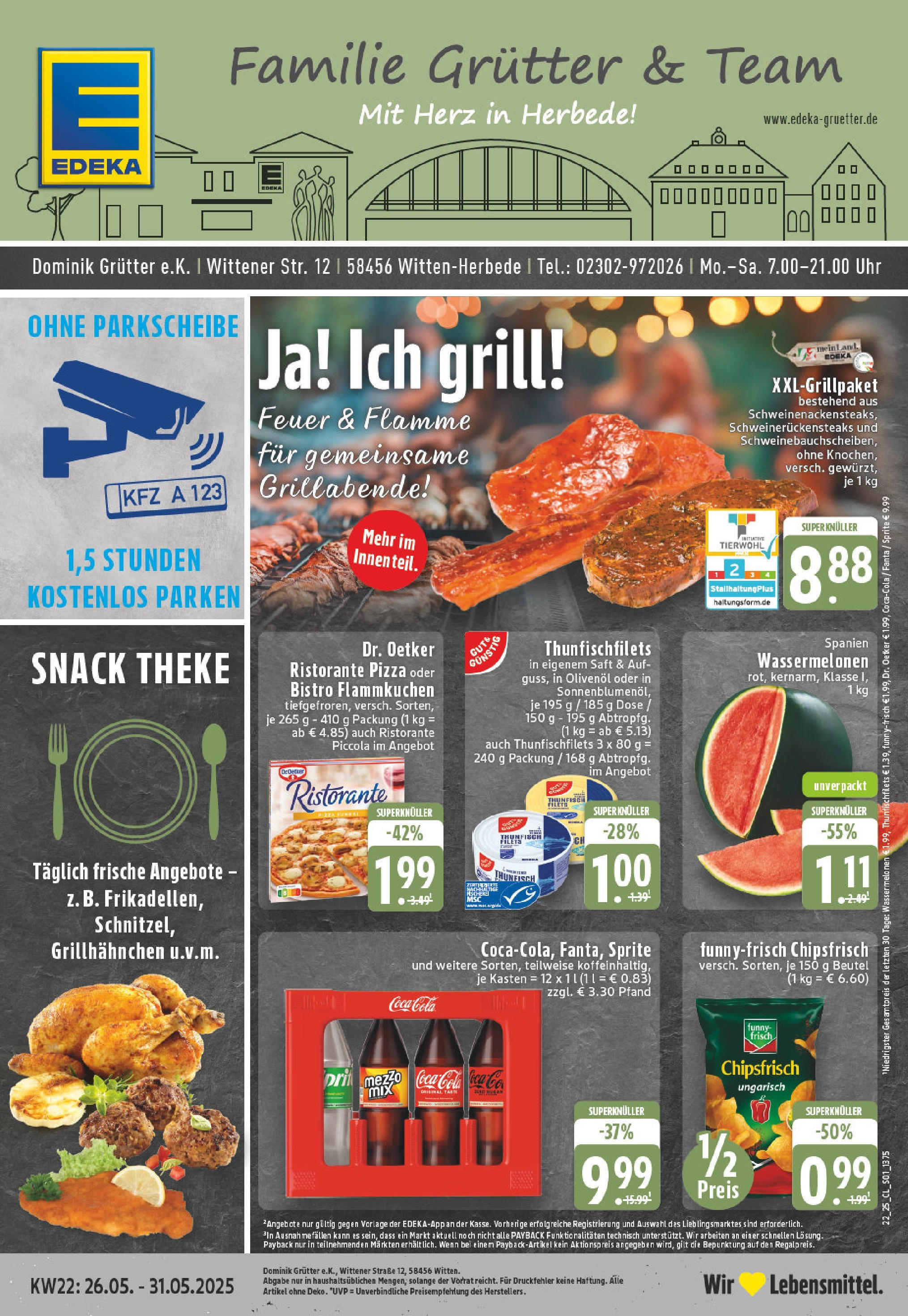 Edeka prospekt Witten-Herbede (ab 25.05.2025) » Angebote Online | Seite: 1 | Produkte: Fanta, Sprite, Olivenol, Chips Edeka prospekt Witten-Herbede (ab 25.05.2025) » Angebote Online | Seite: 1 | Produkte: Fanta, Sprite, Olivenol, Chips