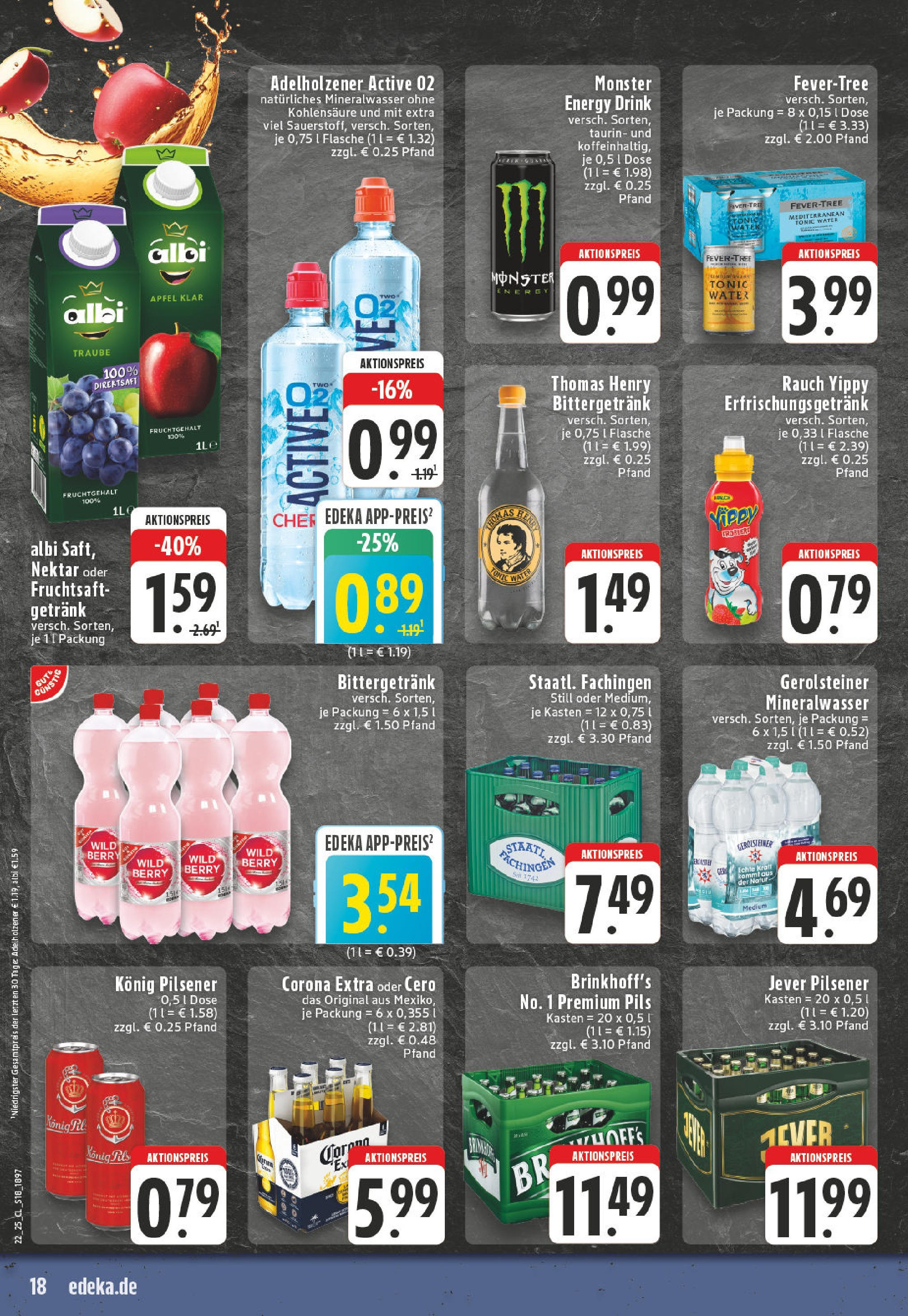 Edeka prospekt Dortmund - Wickede	 (ab 25.05.2025) » Angebote Online | Seite: 18 | Produkte: Energy, Pils, Monster, Jever