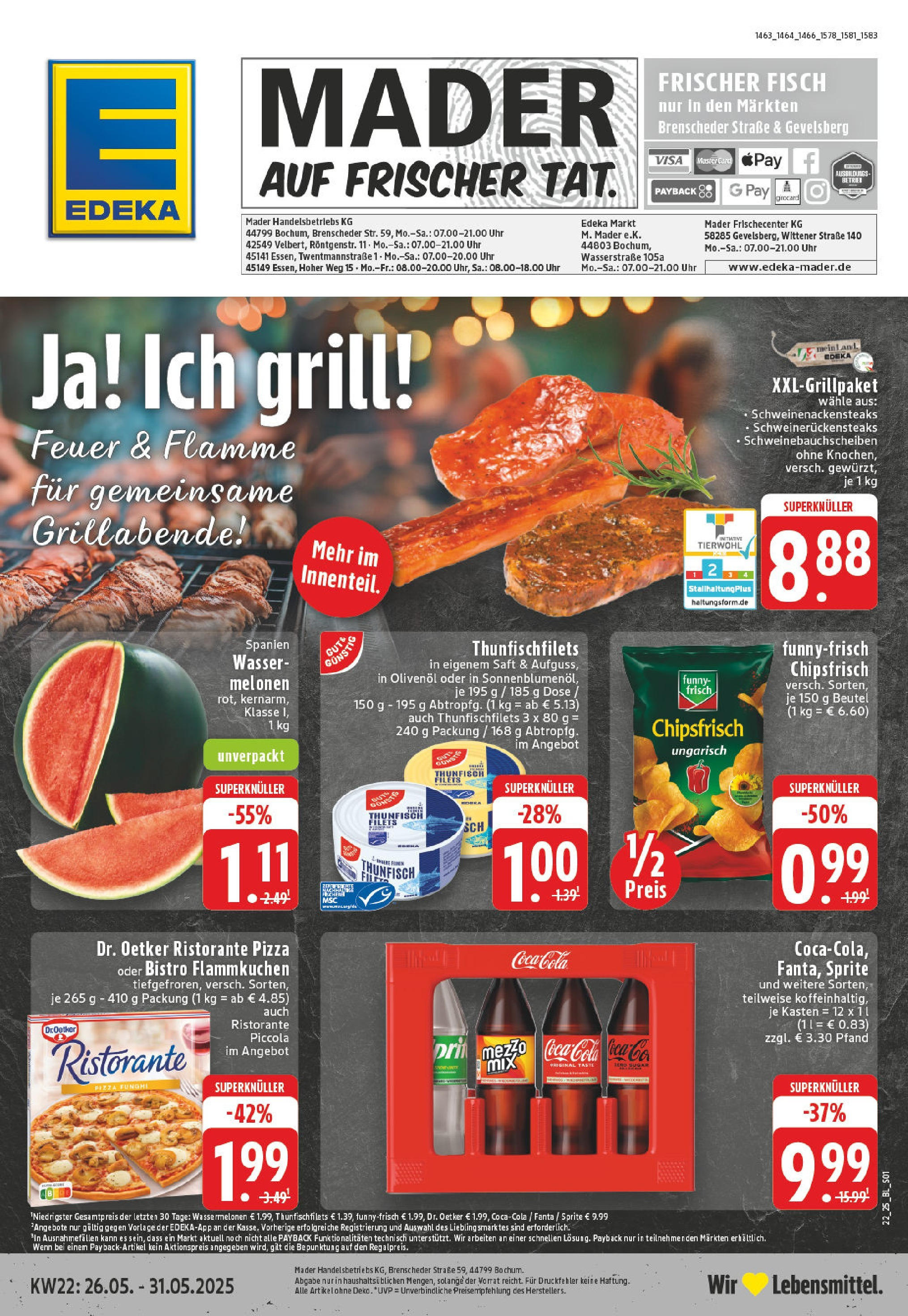 EDEKA Prospekt ab 25.05.2025 - Prospekt Essen Online Vorschau von dem Prospekt des Geschäftes Edeka, gültig ab dem 25.05.2025