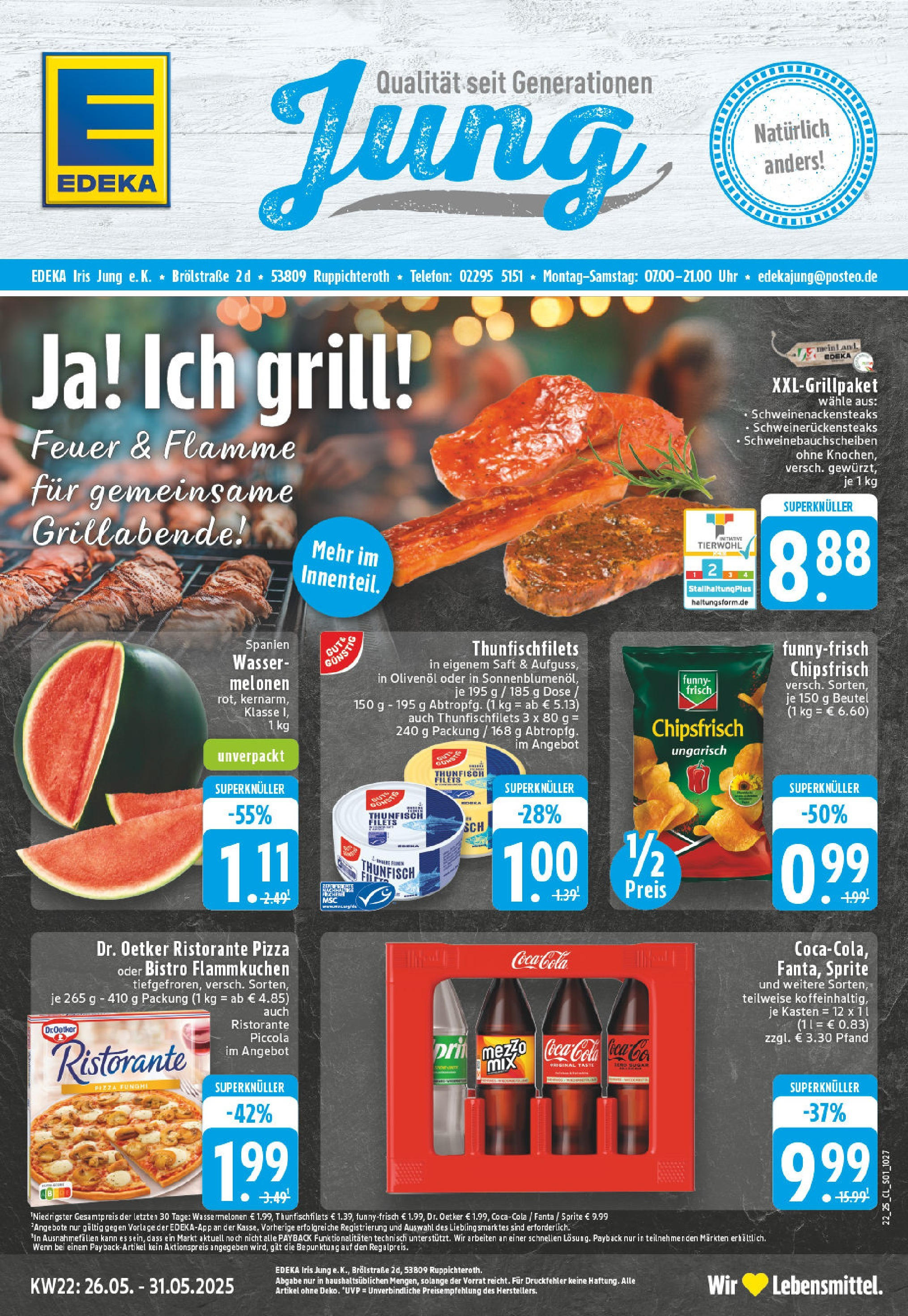 EDEKA Prospekt ab 25.05.2025 - Prospekt Ruppichteroth Online Vorschau von dem Prospekt des Geschäftes Edeka, gültig ab dem 25.05.2025