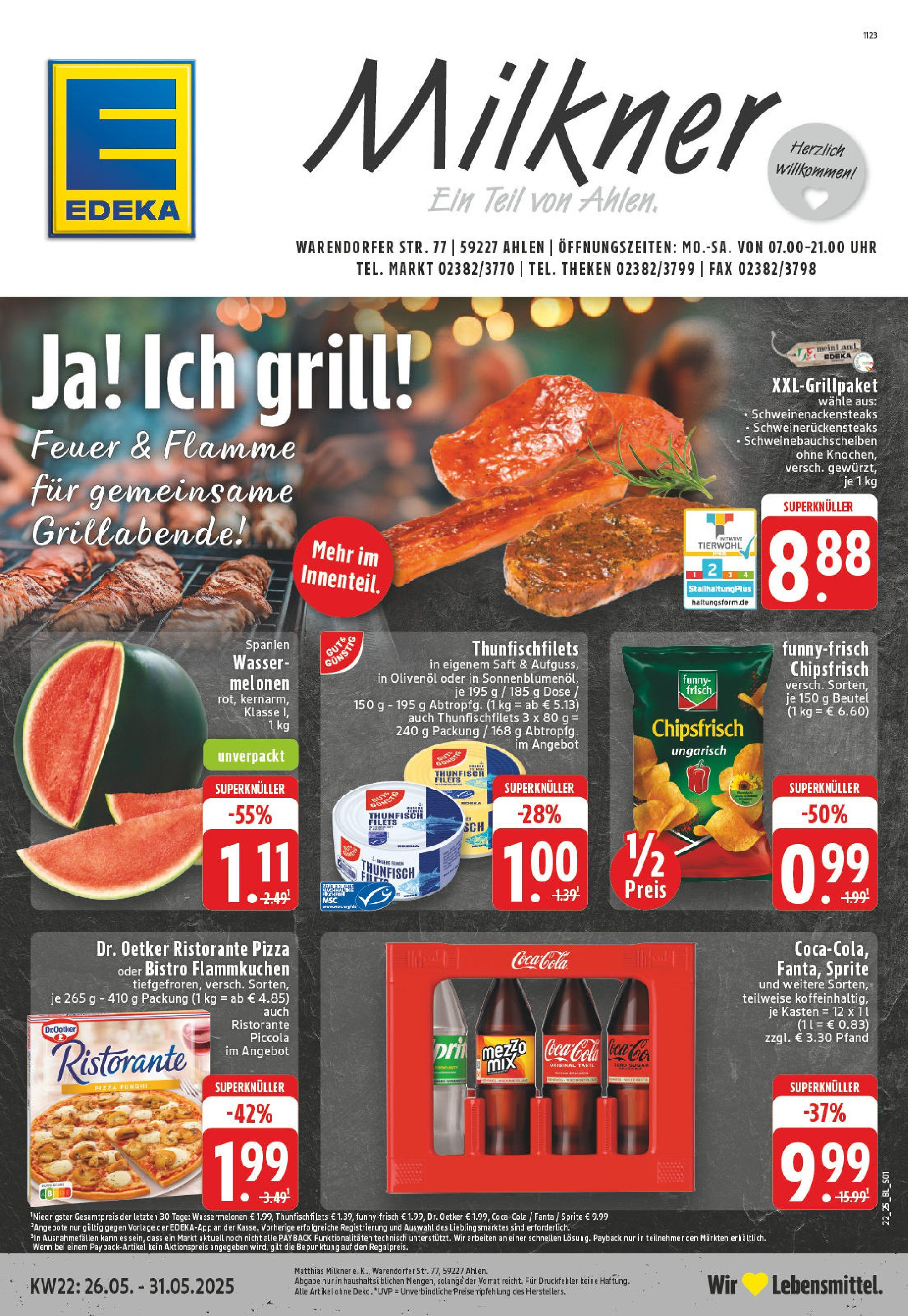 Edeka prospekt Ahlen (ab 25.05.2025) » Angebote Online | Seite: 1 | Produkte: Ristorante, Fanta, Pizza, Saft Edeka prospekt Ahlen (ab 25.05.2025) » Angebote Online | Seite: 1 | Produkte: Ristorante, Fanta, Pizza, Saft