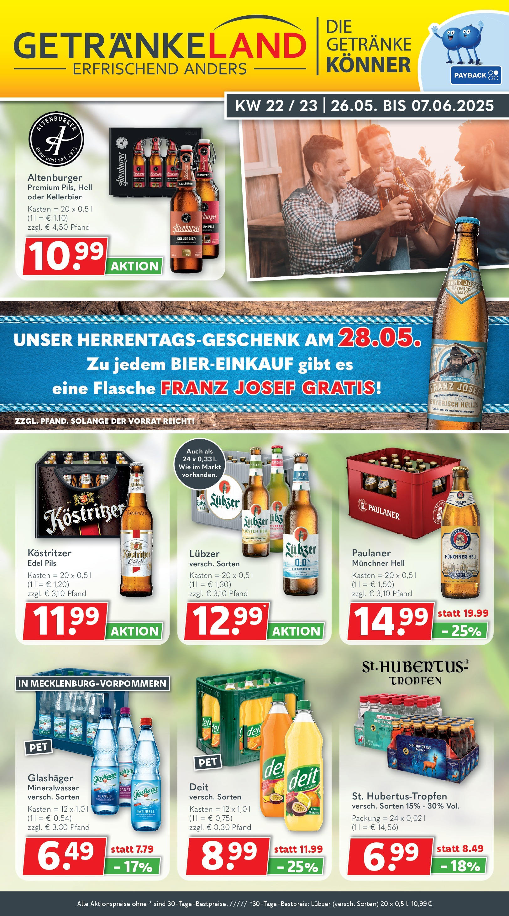 Getränkeland Getränkeland: Getränkeangebote (vom 25.05.2025 - 07.06.2025) Vorschau von dem Prospekt des Geschäftes Getränkeland, gültig ab dem 25.05.2025