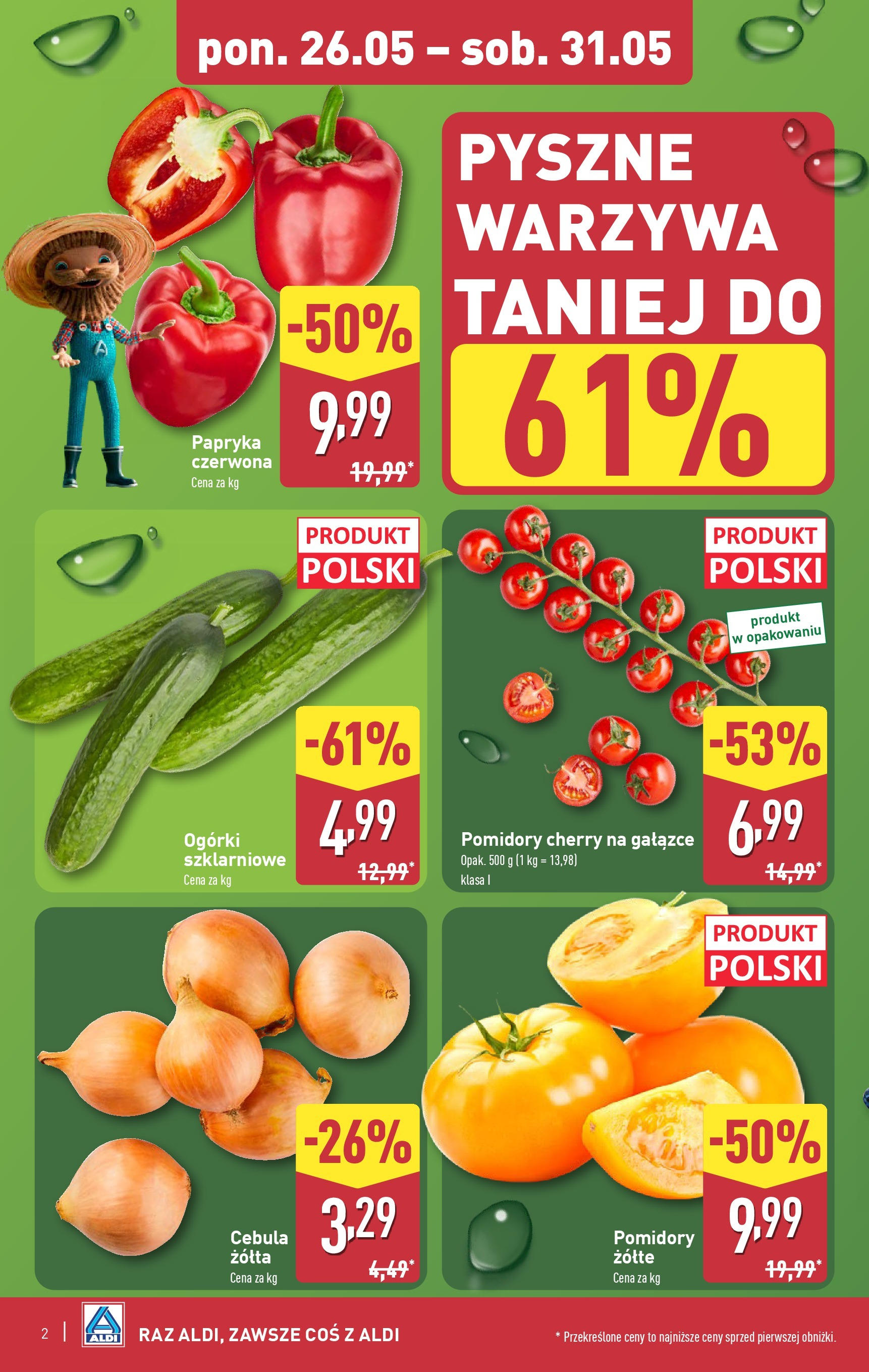 Aldi Gazetka od 26.05.2025 - Ulotka PDF, promocje | Strona: 2 | Produkty: Bell, Papryka, Papryka czerwona, Ogórki