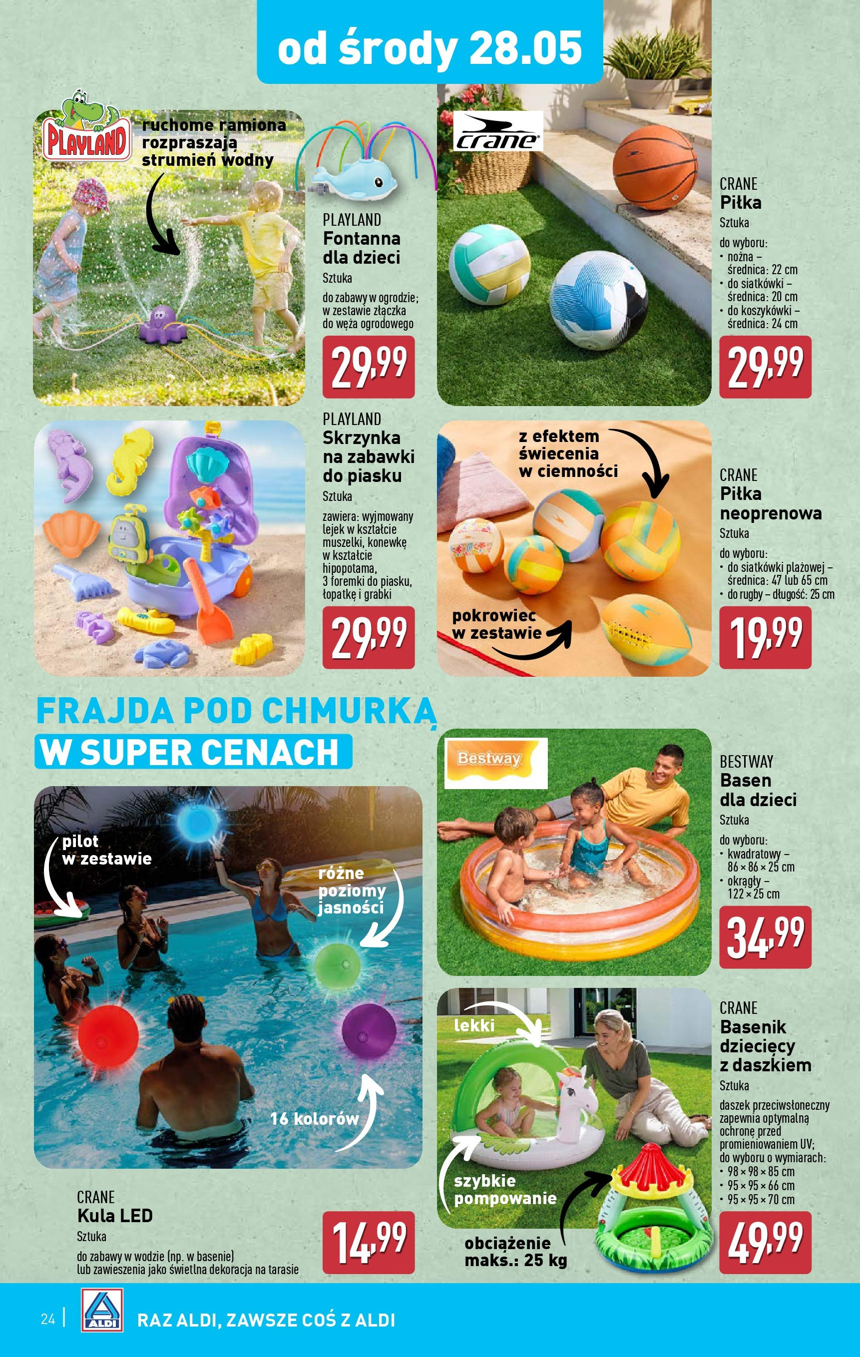 Aldi Gazetka od 26.05.2025 - Ulotka PDF, promocje | Strona: 24 | Produkty: Basen