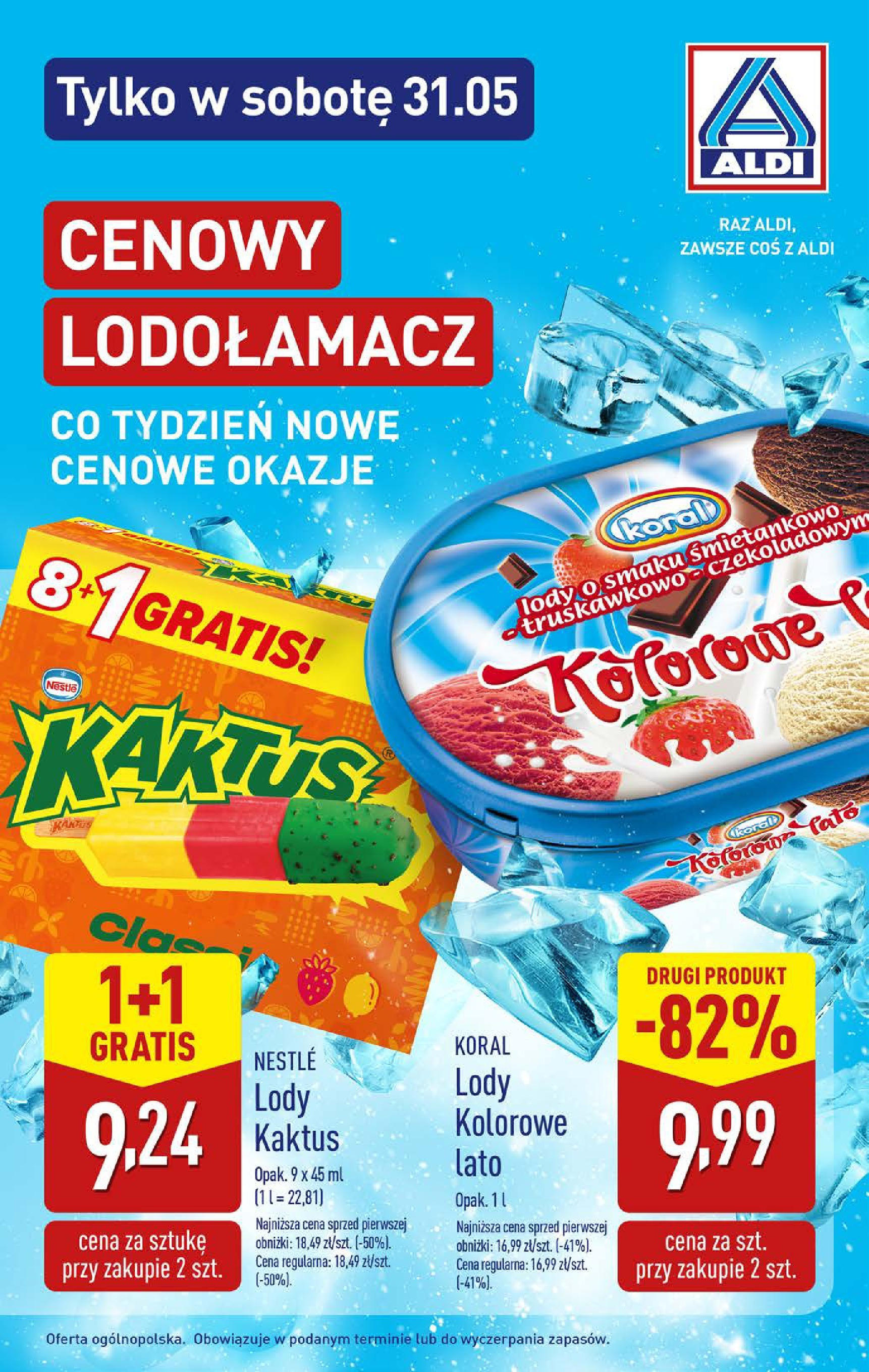 Aldi Gazetka od 26.05.2025 - Ulotka PDF, promocje | Strona: 39 | Produkty: Lody Kaktus, Lody