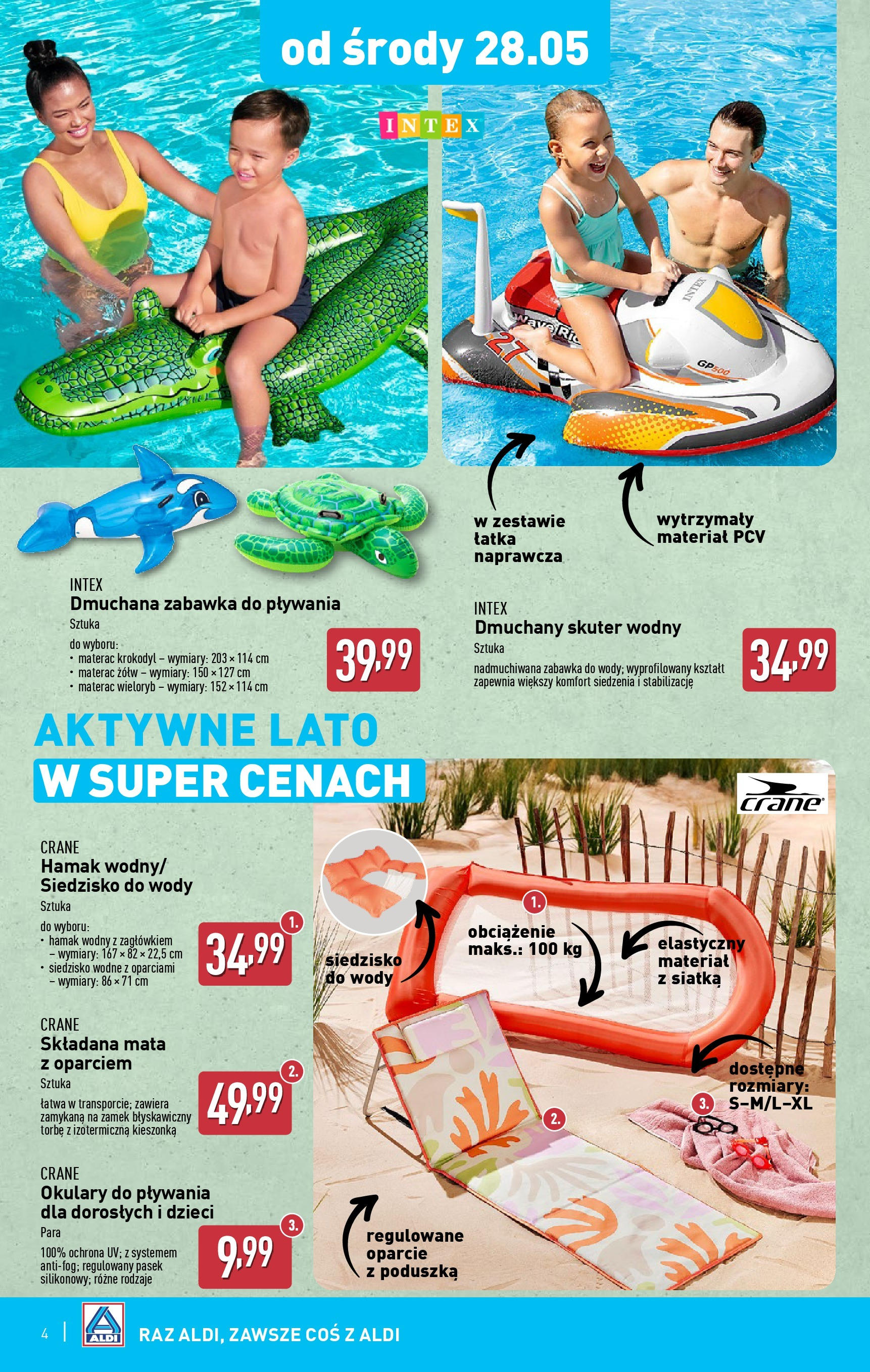 Aldi Gazetka - Hity od Środy i od Soboty od 28.05.2025 - Ulotka PDF, promocje | Strona: 4 | Produkty: Pasek, Materac, Poduszka, Siatka
