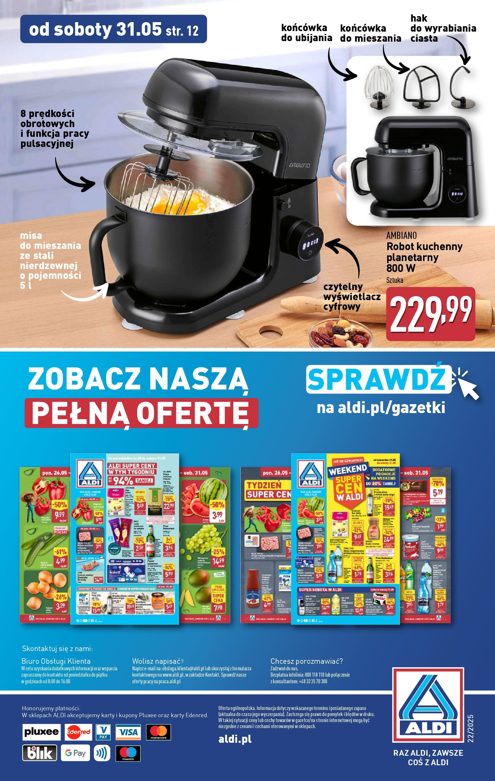 Aldi Gazetka - Hity od Środy i od Soboty od 28.05.2025 - Ulotka PDF, promocje | Strona: 14 | Produkty: Robot kuchenny, Robot