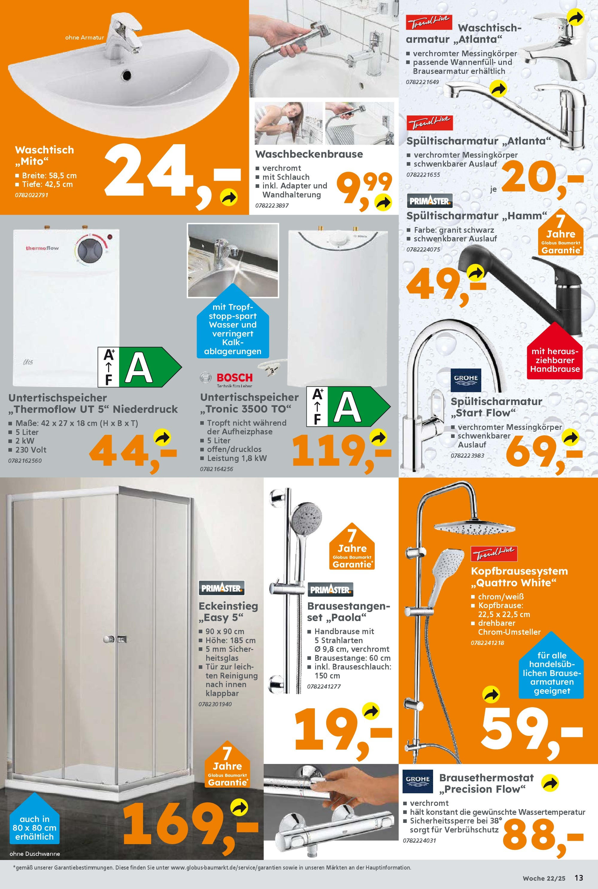 Globus Baumarkt prospekt Forchheim	 (ab 25.05.2025) zum Blättern | Seite: 13 | Produkte: Bosch, Adapter, Tür, Waschtisch