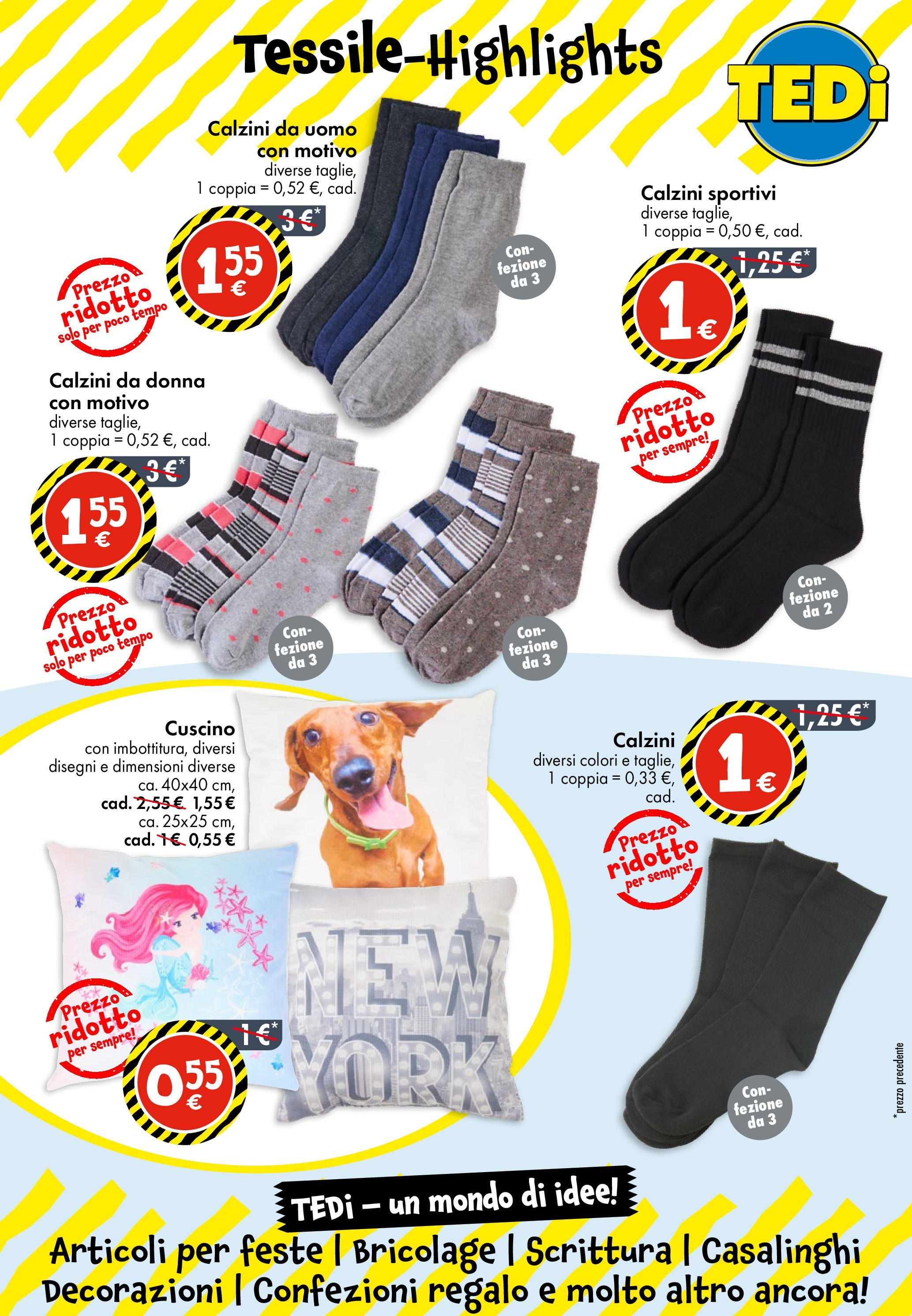 Nuovo TEDi - TEDi volantino fino al 27.06.2025 dal 20/06/2025 > offerte anteprima 🛍️ | Pagina: 13 | Prodotti: Calzini, Cuscino, Decorazioni