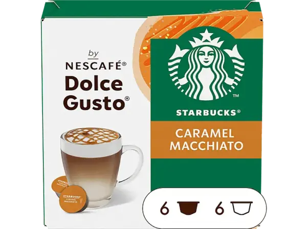 Starbucks Caramel Macchiato Kaffeekapseln, 10 St&uuml;ck, Kompatibles System: Nescaf&eacute; Dolce Gusto