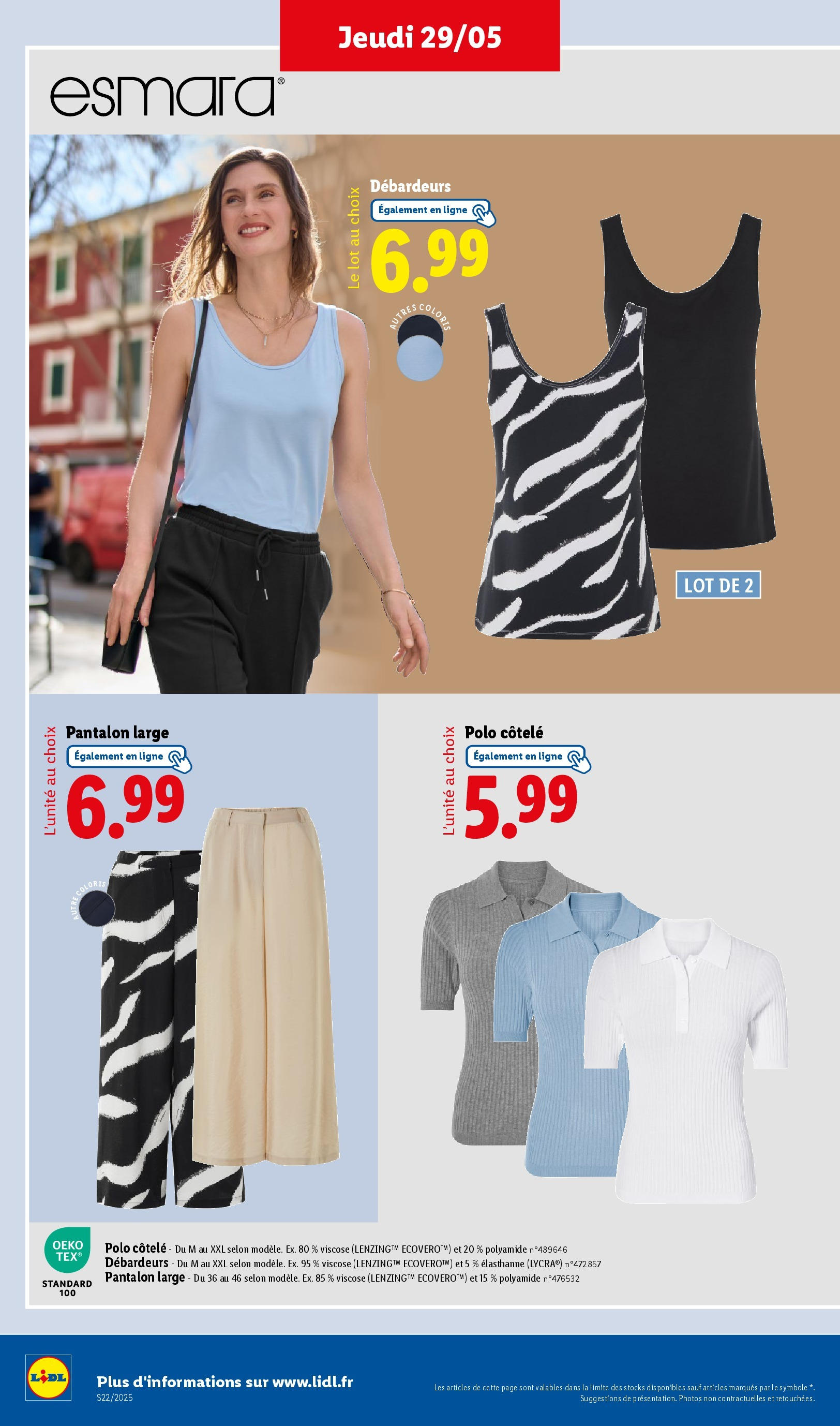Catalogue LIDL du 28/05/2025 | Promo prospectus en ligne | Page: 46 | Produits: Polo, Pantalon Catalogue LIDL du 28/05/2025 | Promo prospectus en ligne | Page: 46 | Produits: Polo, Pantalon