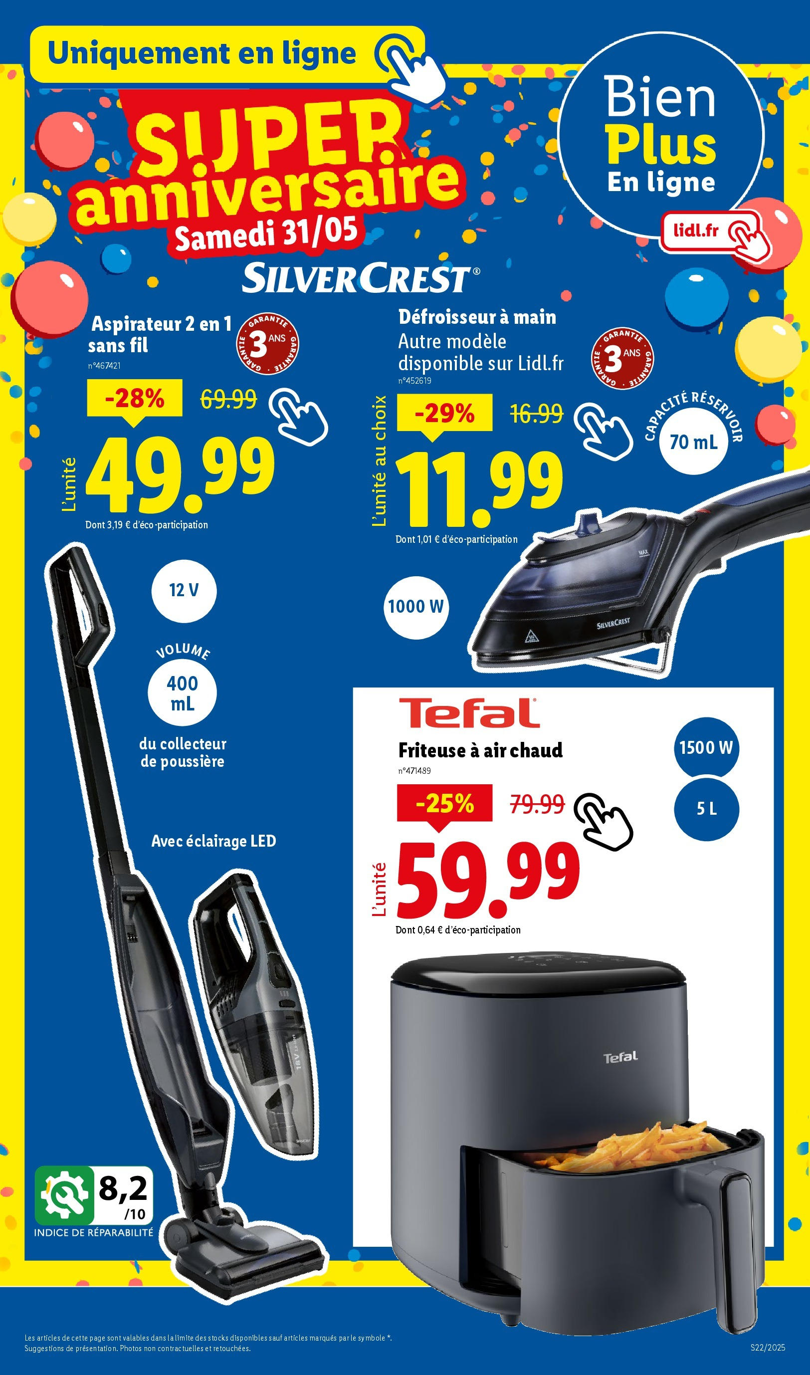 Catalogue LIDL du 28/05/2025 | Promo prospectus en ligne | Page: 55 | Produits: Aspirateur, Friteuse, Air fryer, Tefal Catalogue LIDL du 28/05/2025 | Promo prospectus en ligne | Page: 55 | Produits: Aspirateur, Friteuse, Air fryer, Tefal