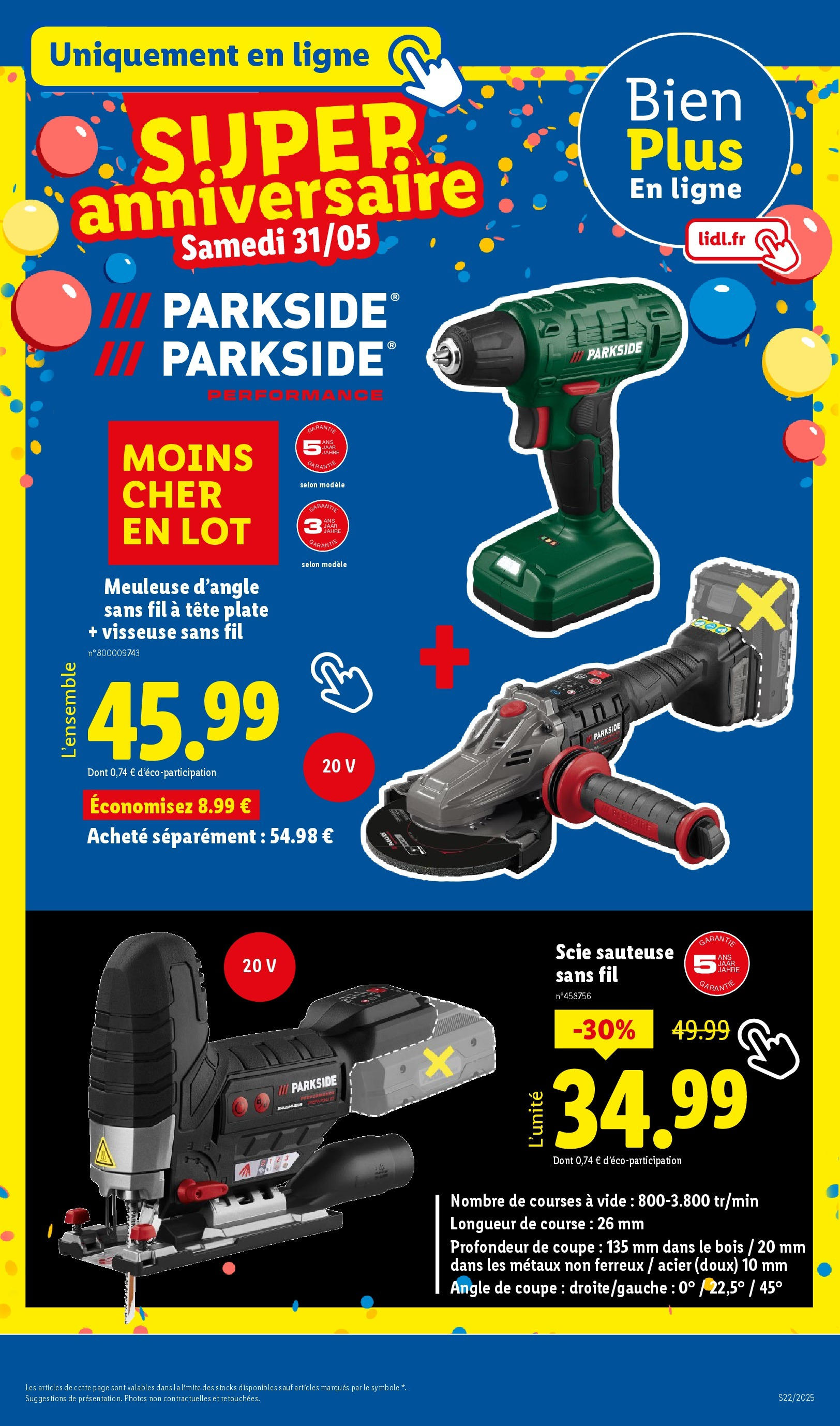 Catalogue LIDL du 28/05/2025 | Promo prospectus en ligne | Page: 57 | Produits: Meuleuse, Scie sauteuse Catalogue LIDL du 28/05/2025 | Promo prospectus en ligne | Page: 57 | Produits: Meuleuse, Scie sauteuse