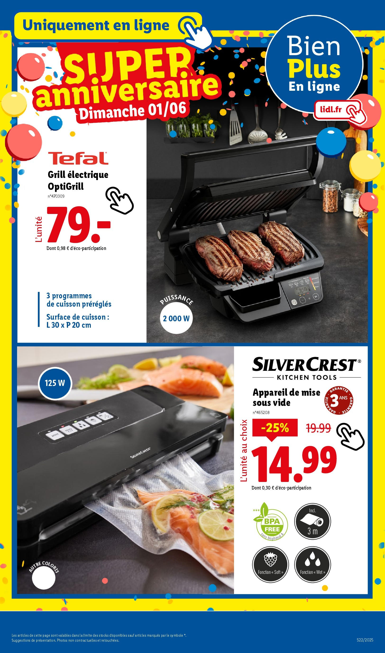 Catalogue LIDL du 28/05/2025 | Promo prospectus en ligne | Page: 59 | Produits: Grill, Appareil de mise sous vide, Tefal Catalogue LIDL du 28/05/2025 | Promo prospectus en ligne | Page: 59 | Produits: Grill, Appareil de mise sous vide, Tefal
