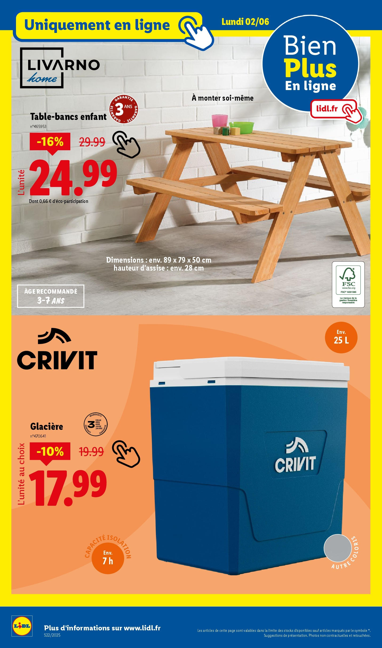 Catalogue LIDL du 28/05/2025 | Promo prospectus en ligne | Page: 82 | Produits: Glacière Catalogue LIDL du 28/05/2025 | Promo prospectus en ligne | Page: 82 | Produits: Glacière
