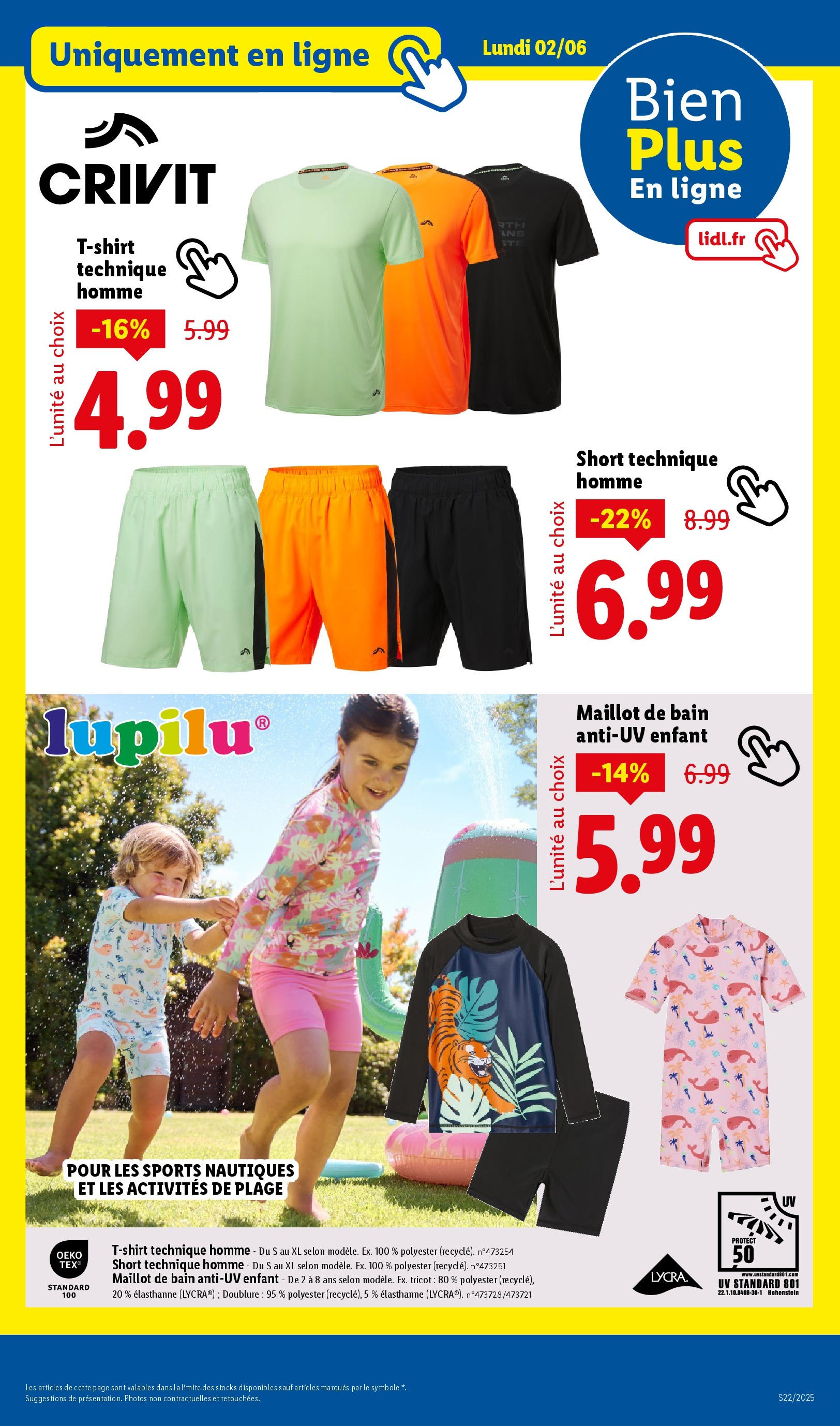 Catalogue LIDL du 28/05/2025 | Promo prospectus en ligne | Page: 83 | Produits: T-shirt, Shorts, Maillot de bain Catalogue LIDL du 28/05/2025 | Promo prospectus en ligne | Page: 83 | Produits: T-shirt, Shorts, Maillot de bain