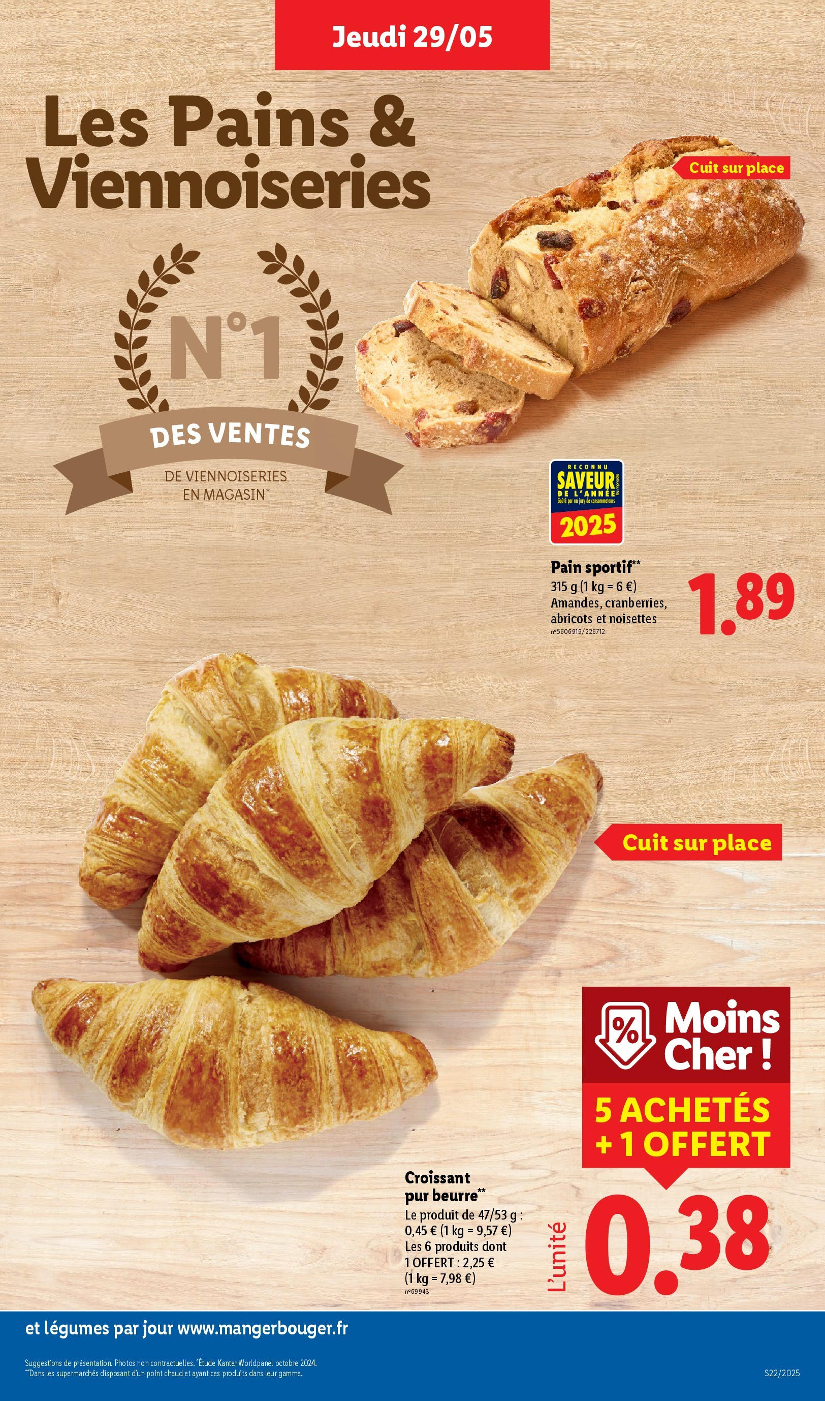 Catalogue LIDL du 28/05/2025 | Promo prospectus en ligne | Page: 9 | Produits: Noisettes, Pain sportif, Viennoiseries, Beurre Catalogue LIDL du 28/05/2025 | Promo prospectus en ligne | Page: 9 | Produits: Noisettes, Pain sportif, Viennoiseries, Beurre