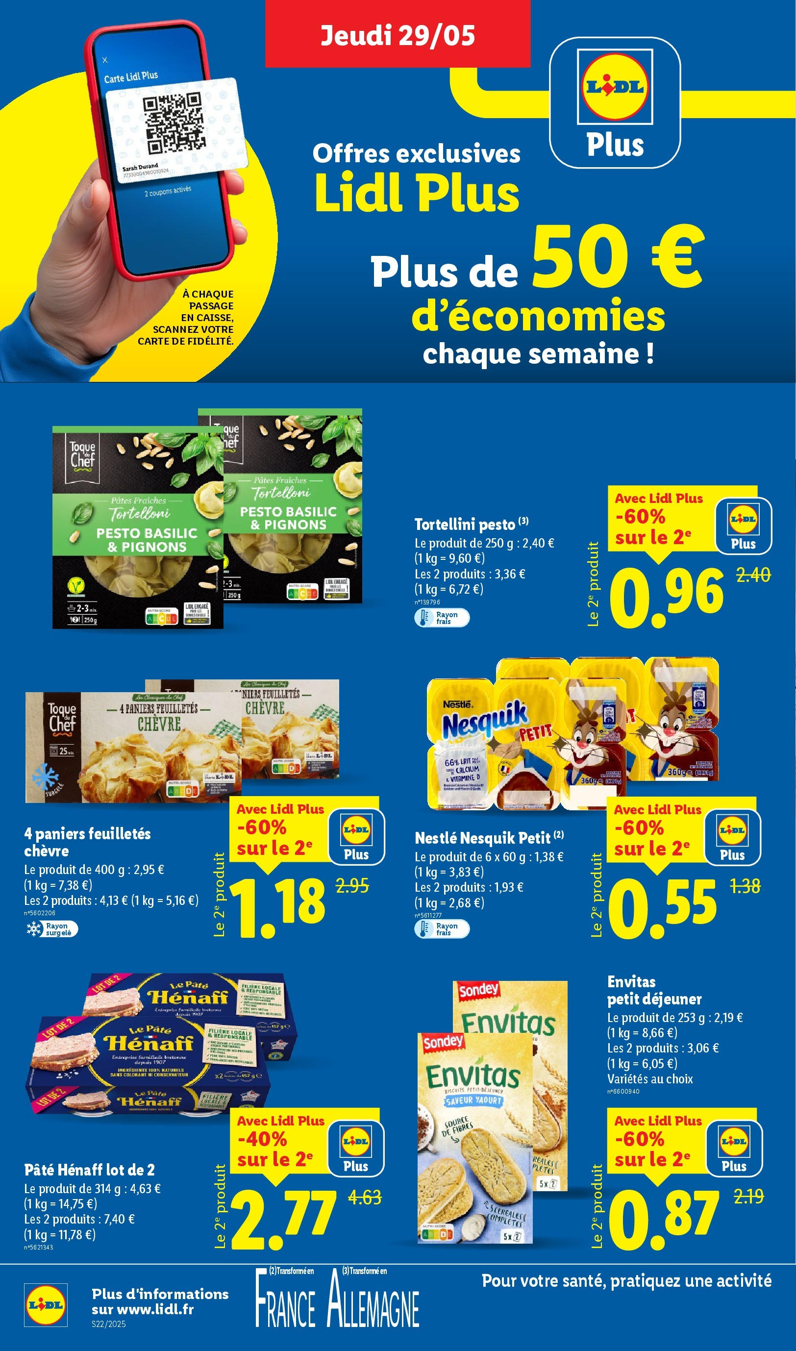Catalogue LIDL du 28/05/2025 | Promo prospectus en ligne | Page: 10 | Produits: Pâtes fraîches, Lait, Yaourt, Biscuits Catalogue LIDL du 28/05/2025 | Promo prospectus en ligne | Page: 10 | Produits: Pâtes fraîches, Lait, Yaourt, Biscuits