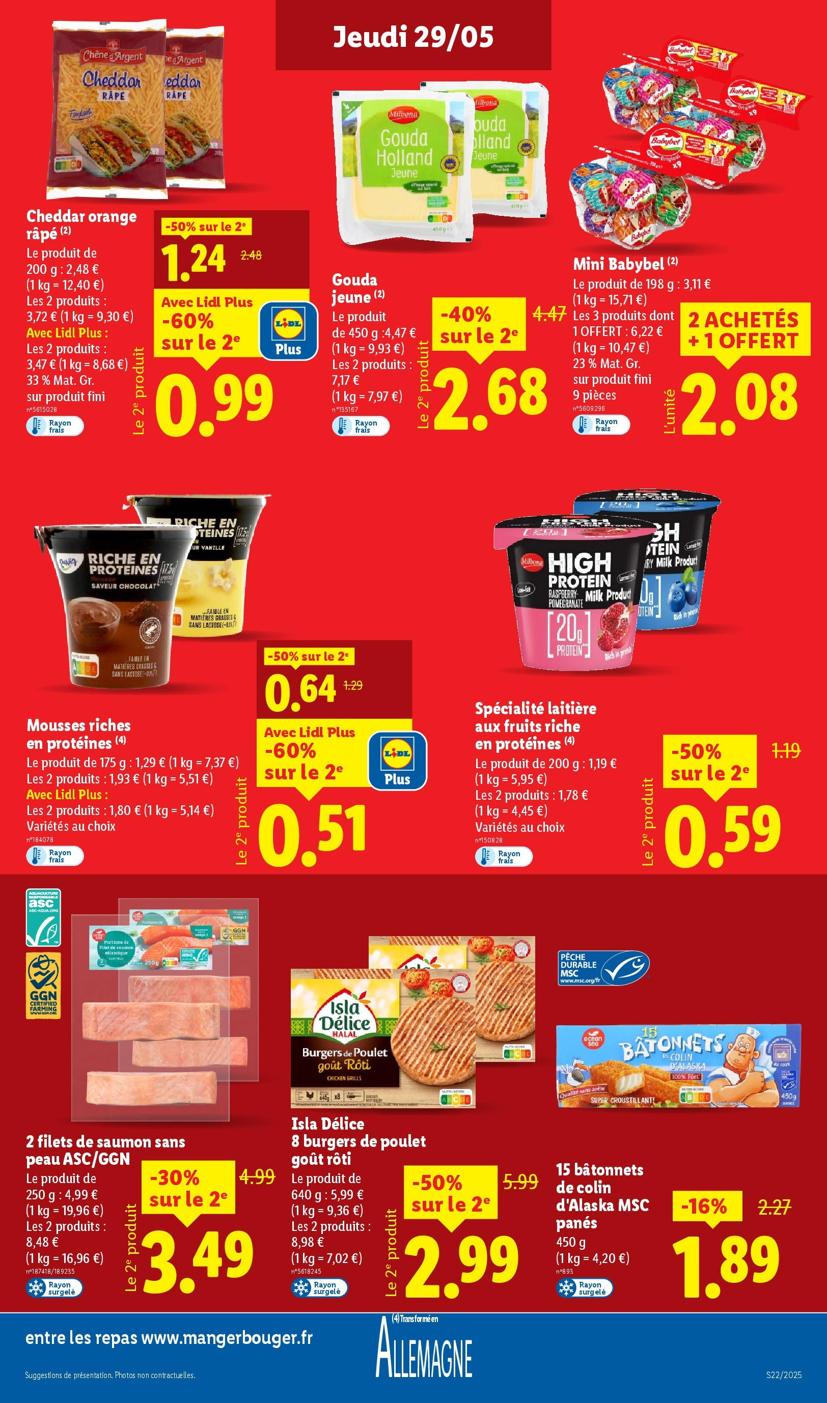Catalogue LIDL du 28/05/2025 | Promo prospectus en ligne | Page: 13 | Produits: Orange, Mousse, Cheddar, Saumon Catalogue LIDL du 28/05/2025 | Promo prospectus en ligne | Page: 13 | Produits: Orange, Mousse, Cheddar, Saumon