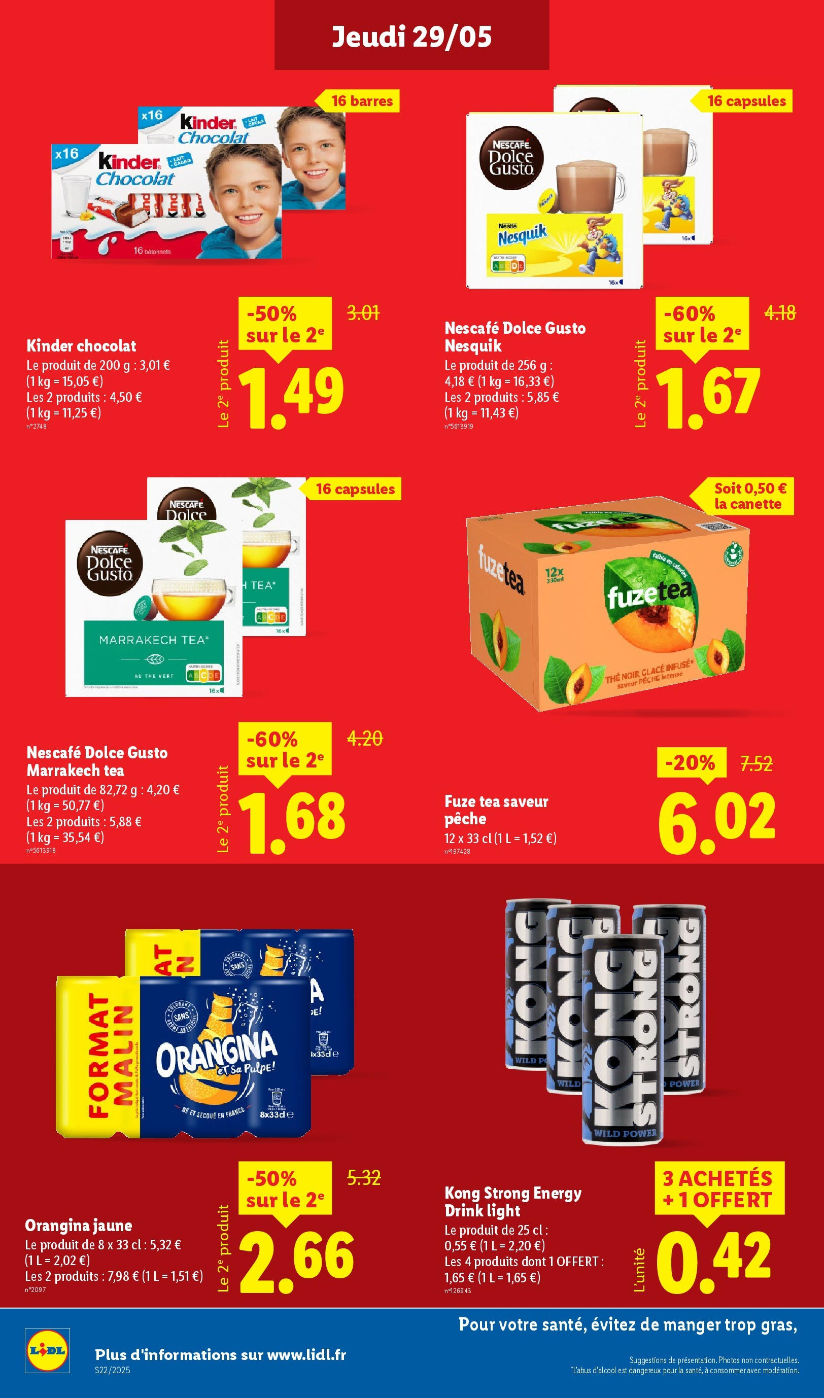 Catalogue LIDL du 28/05/2025 | Promo prospectus en ligne | Page: 14 | Produits: Orange, Dolce Gusto, Thé, Capsules Nescafé dolce gusto Catalogue LIDL du 28/05/2025 | Promo prospectus en ligne | Page: 14 | Produits: Orange, Dolce Gusto, Thé, Capsules Nescafé dolce gusto
