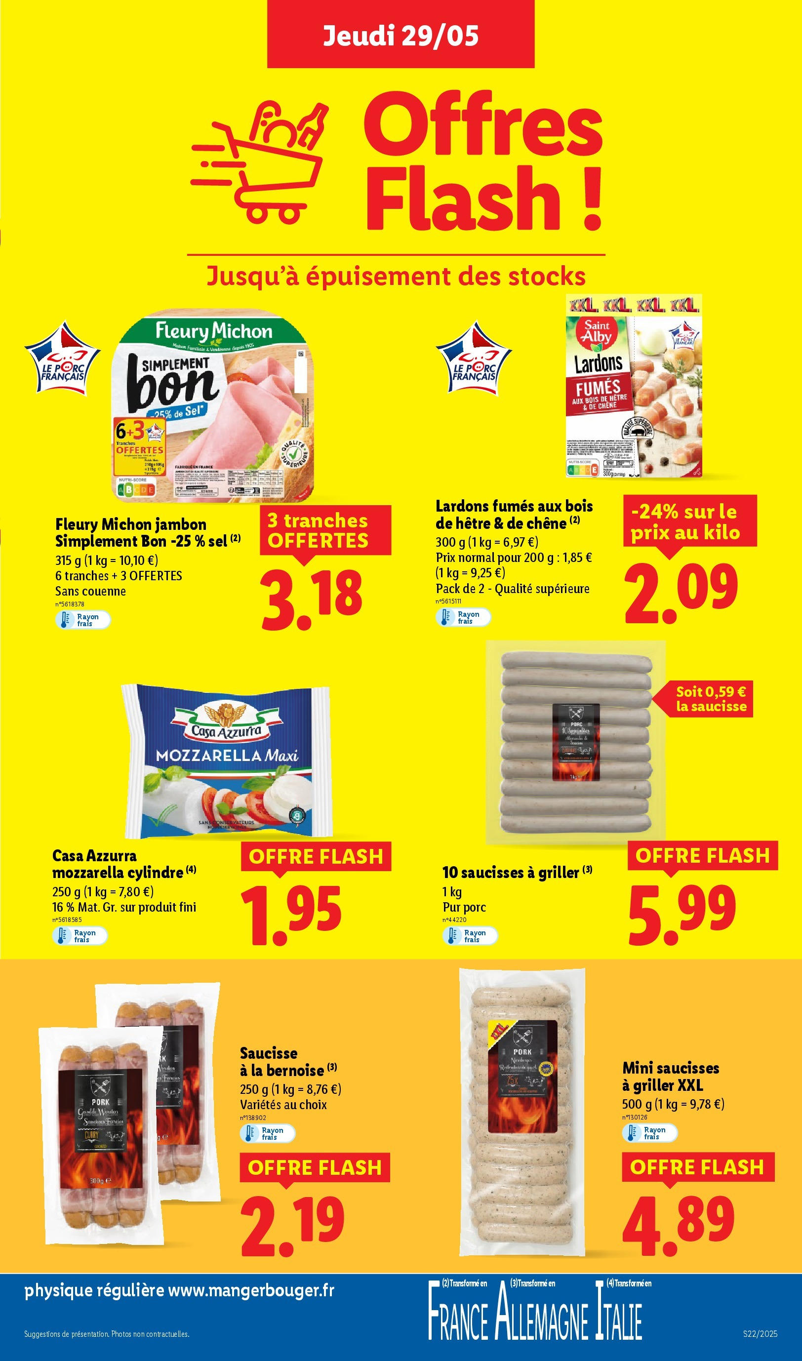 Catalogue LIDL du 28/05/2025 | Promo prospectus en ligne | Page: 17 | Produits: Lardons, Curry, Saucisse, Porc Catalogue LIDL du 28/05/2025 | Promo prospectus en ligne | Page: 17 | Produits: Lardons, Curry, Saucisse, Porc